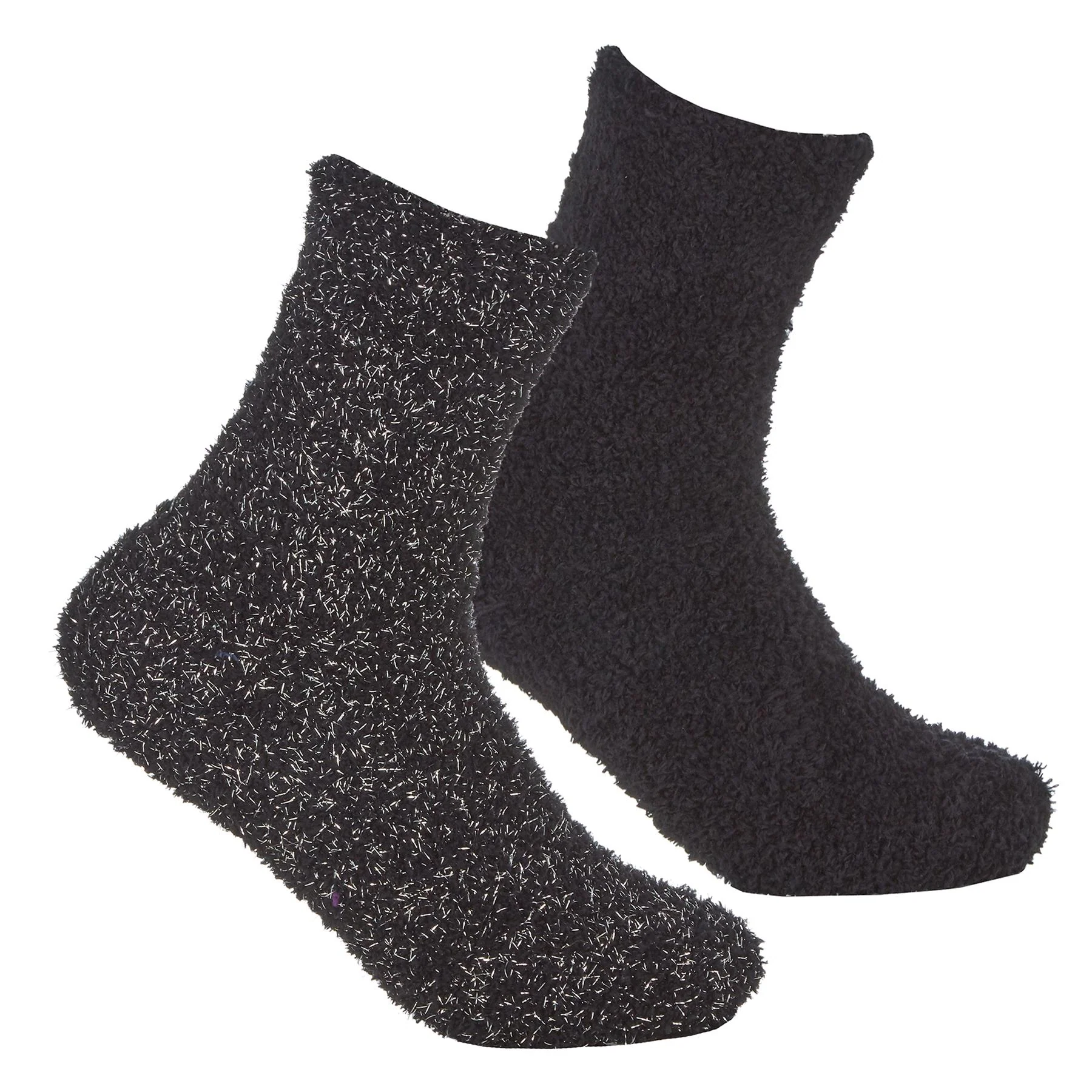 4 Pairs Girls Fluffy Glitter Socks - Image 3