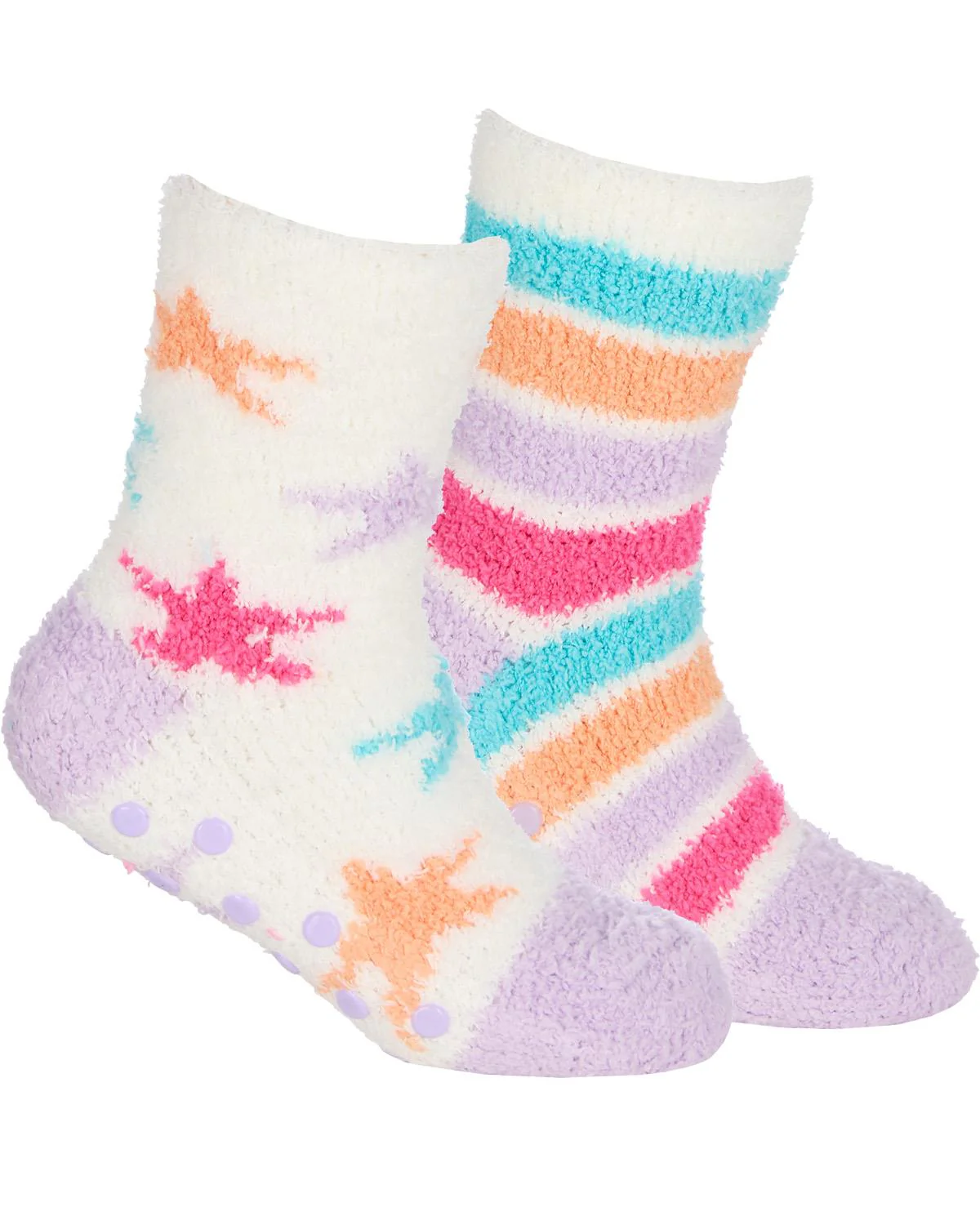 4 Pairs Girls Stars & Stripes Cosy Socks - Image 4