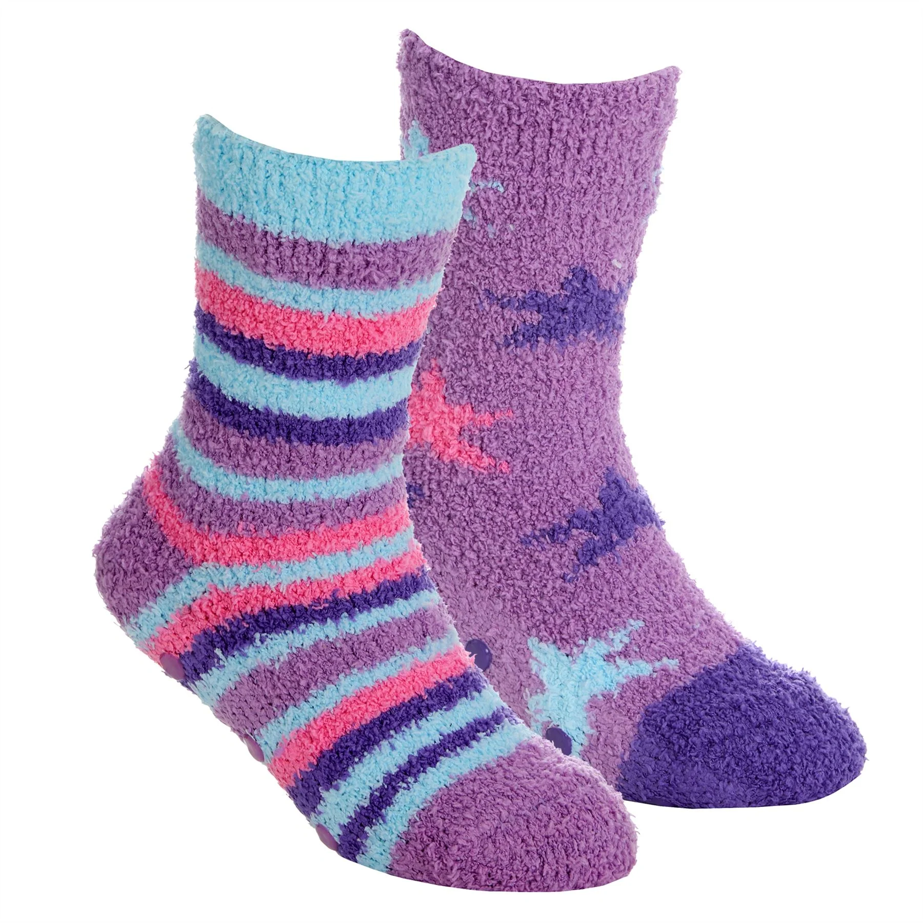 4 Pairs Girls Stars & Stripes Cosy Socks - Image 7