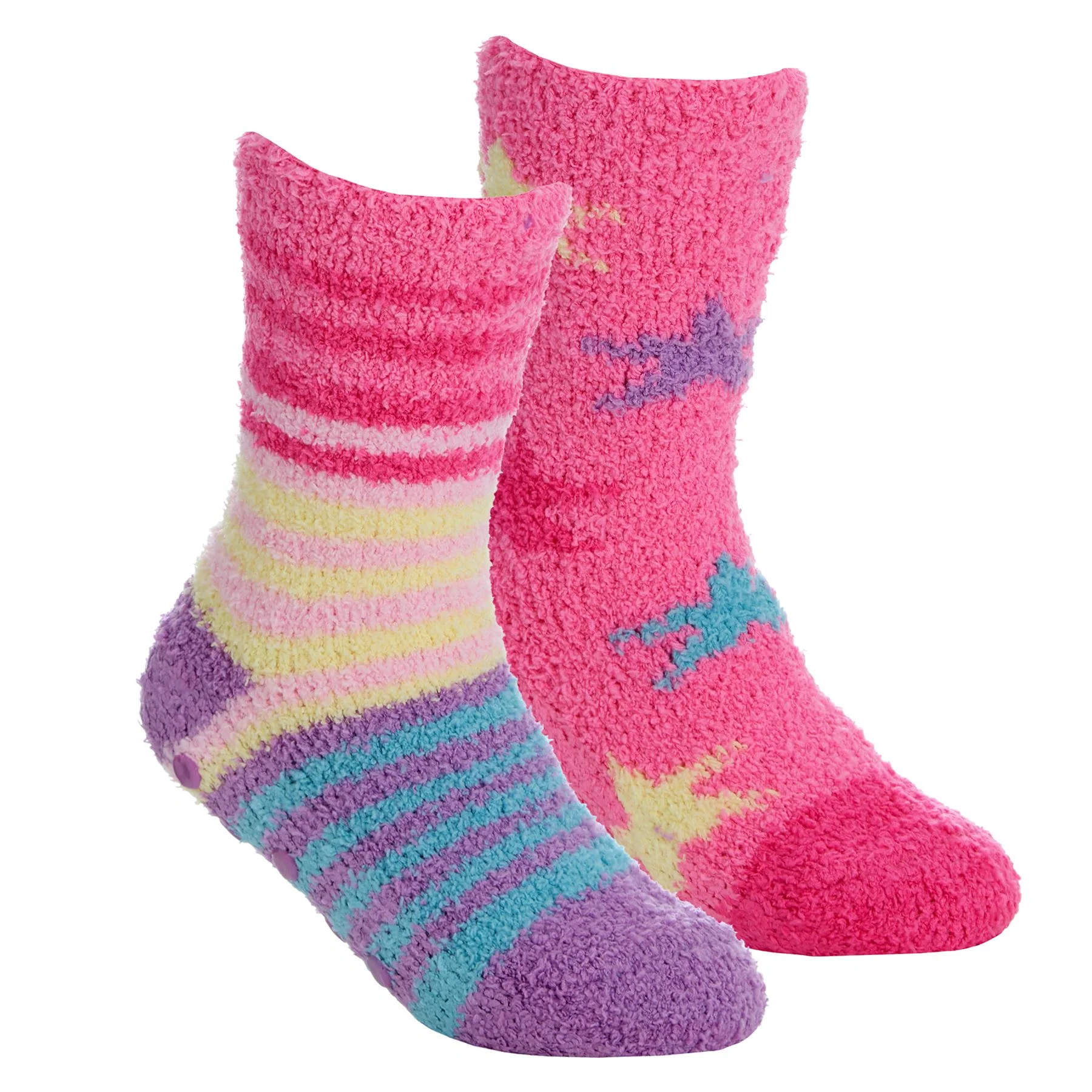 4 Pairs Girls Stars & Stripes Cosy Socks - Image 8