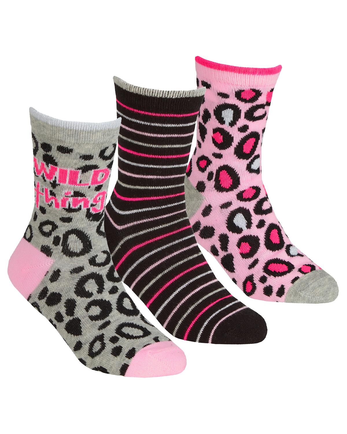 6 Pairs Girls Animal Print Ankle Socks - Image 3