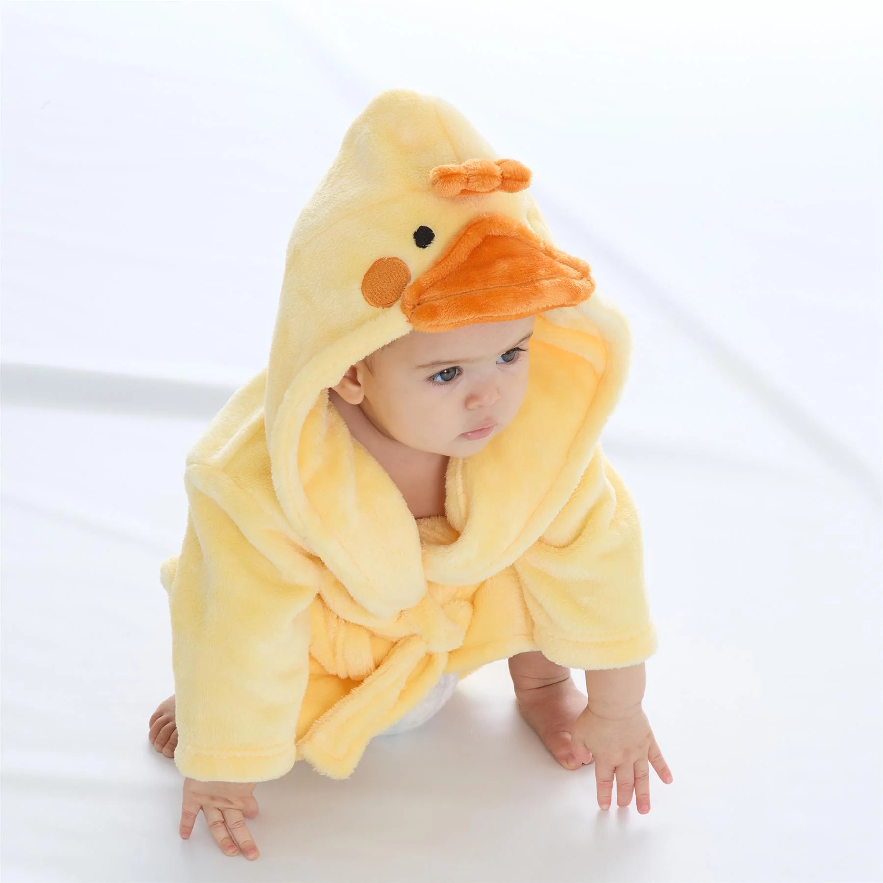 Babytown Yellow Duck Fleece Dressing Gown - Image 4