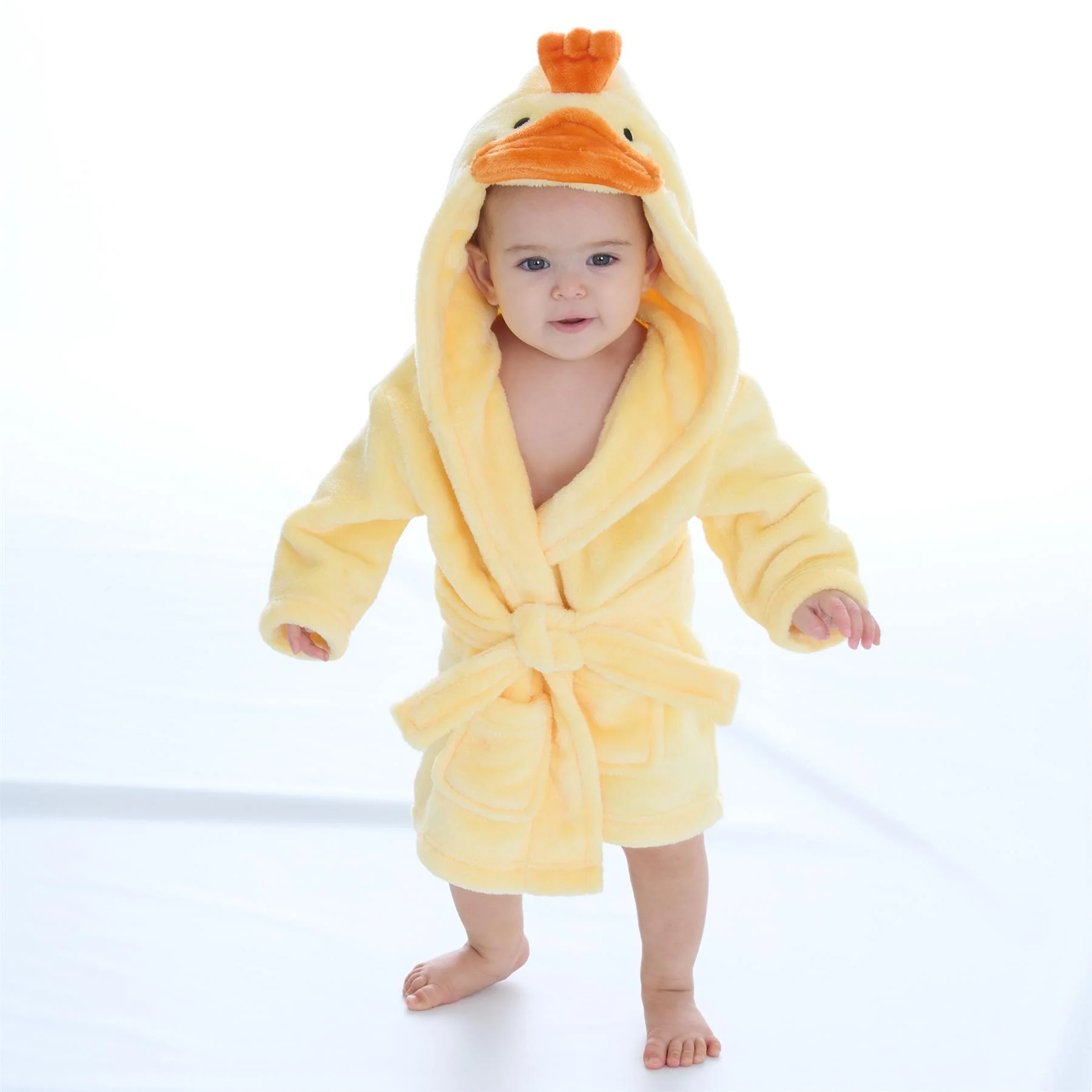 Babytown Yellow Duck Fleece Dressing Gown - Image 5