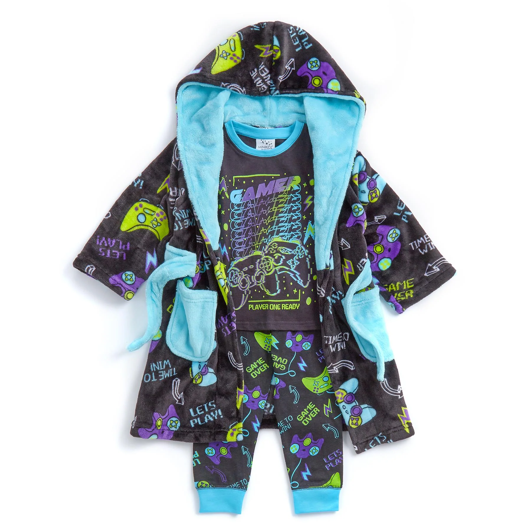 Boys Black Gaming Long Pyjamas - Image 3