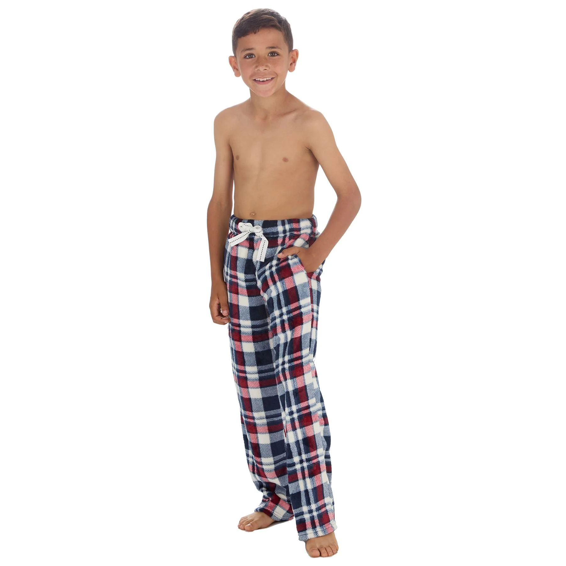 Cargo Bay Boys Polished Fleece Check Lounge Pants - Image 19