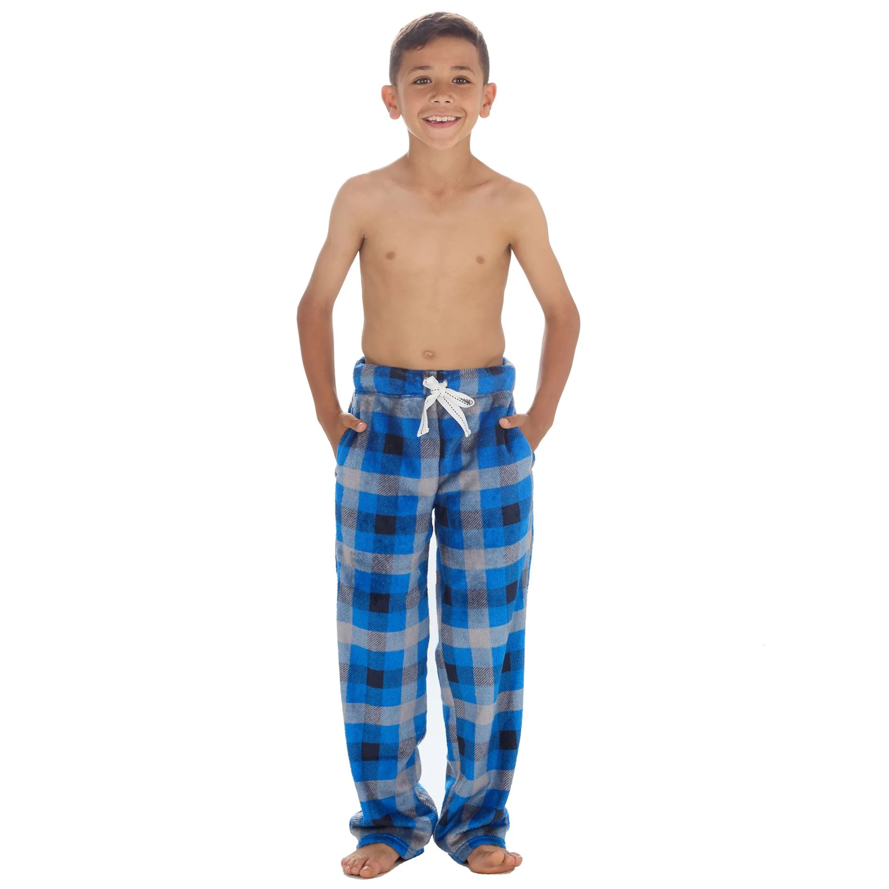 Cargo Bay Boys Polished Fleece Check Lounge Pants - Image 20