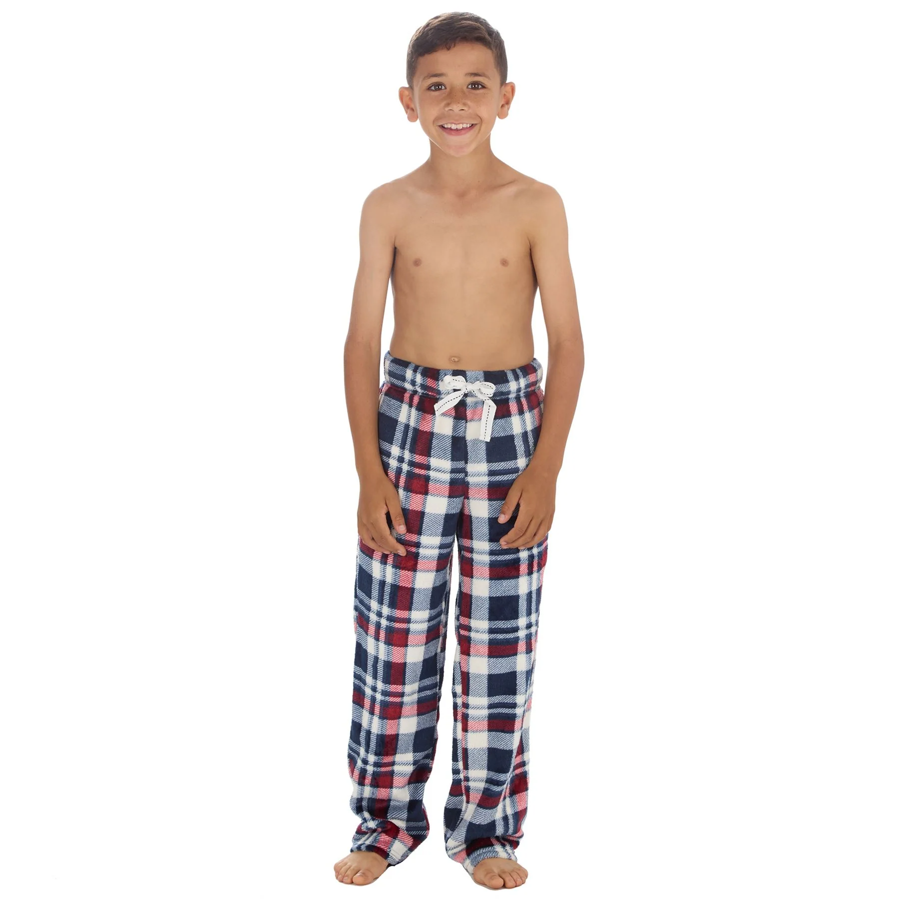 Cargo Bay Boys Polished Fleece Check Lounge Pants - Image 3