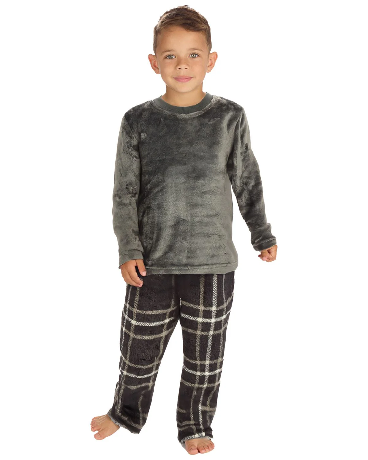 Cargo Bay Boys Polished Fleece Check Pyjamas - Image 13