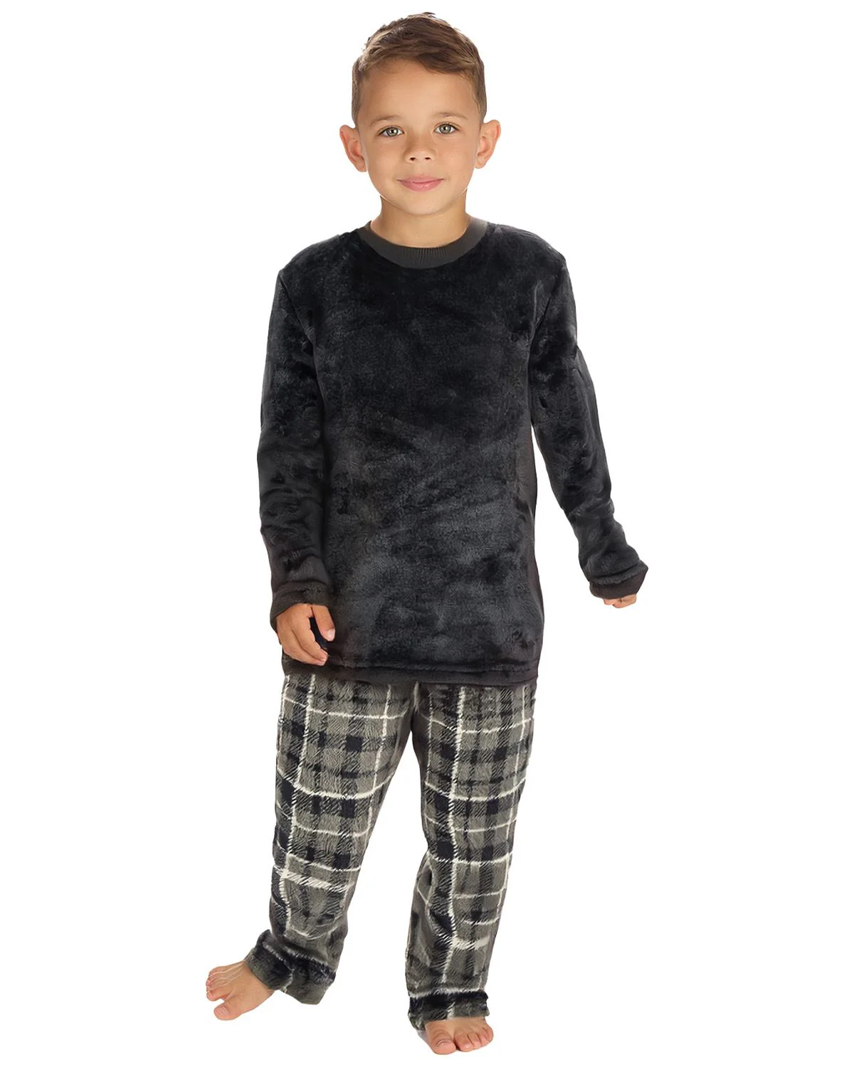 Cargo Bay Boys Polished Fleece Check Pyjamas - Image 15