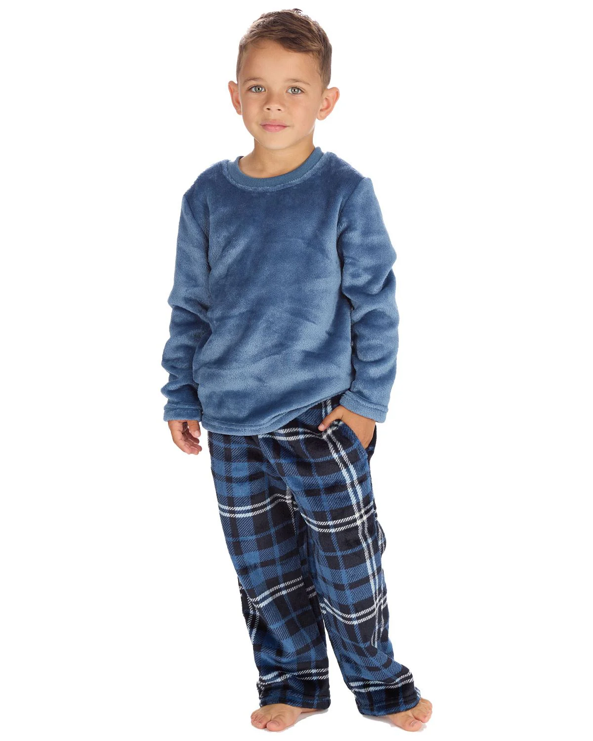 Cargo Bay Boys Polished Fleece Check Pyjamas - Image 17