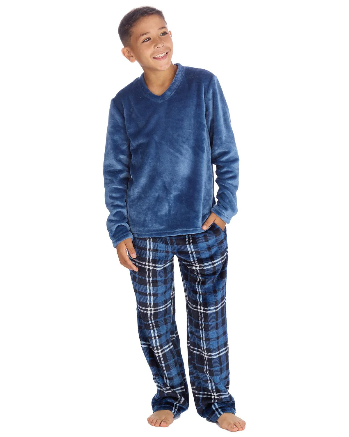 Cargo Bay Boys Polished Fleece Check Pyjamas - Image 23