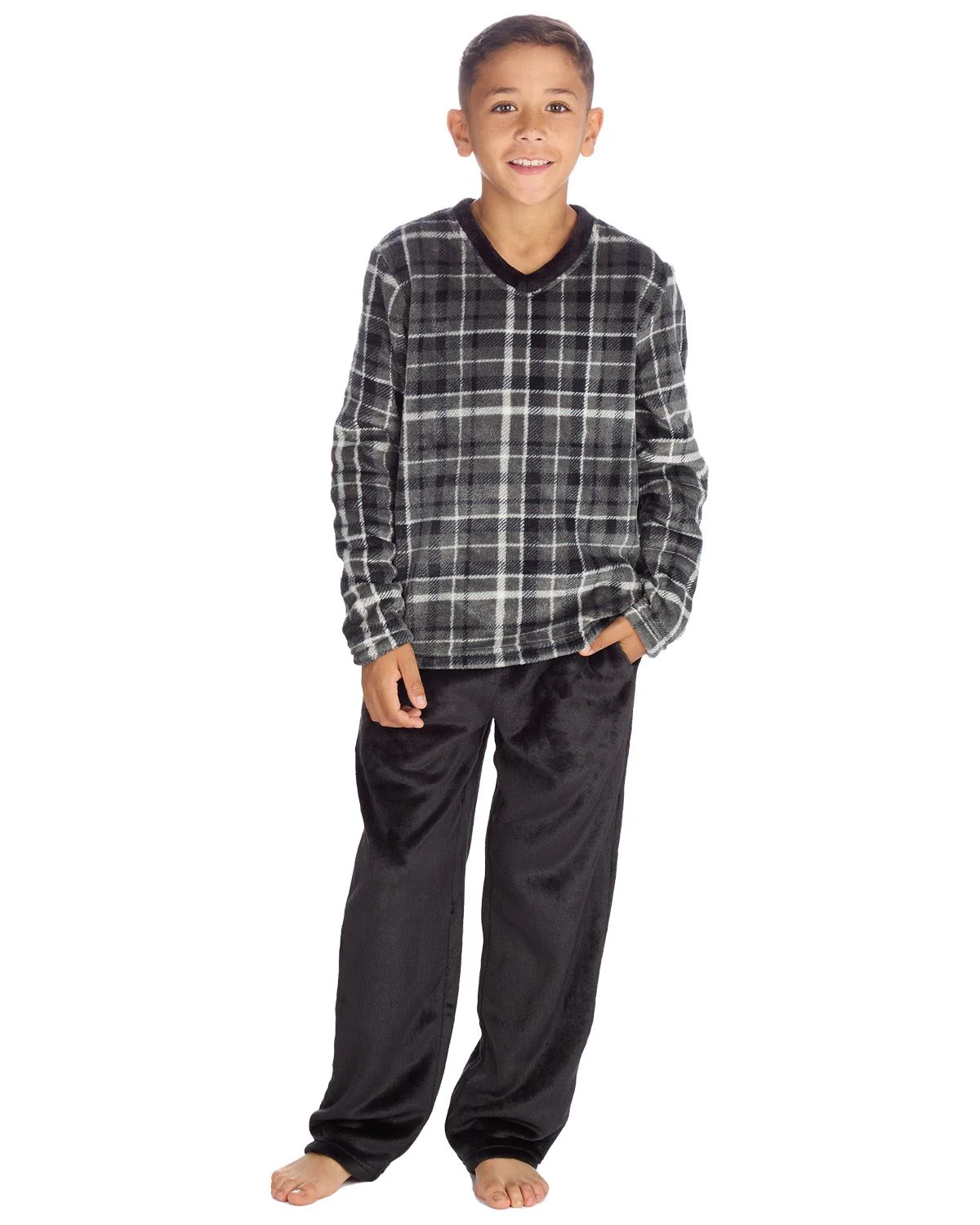 Cargo Bay Boys Polished Fleece Check Pyjamas - Image 25