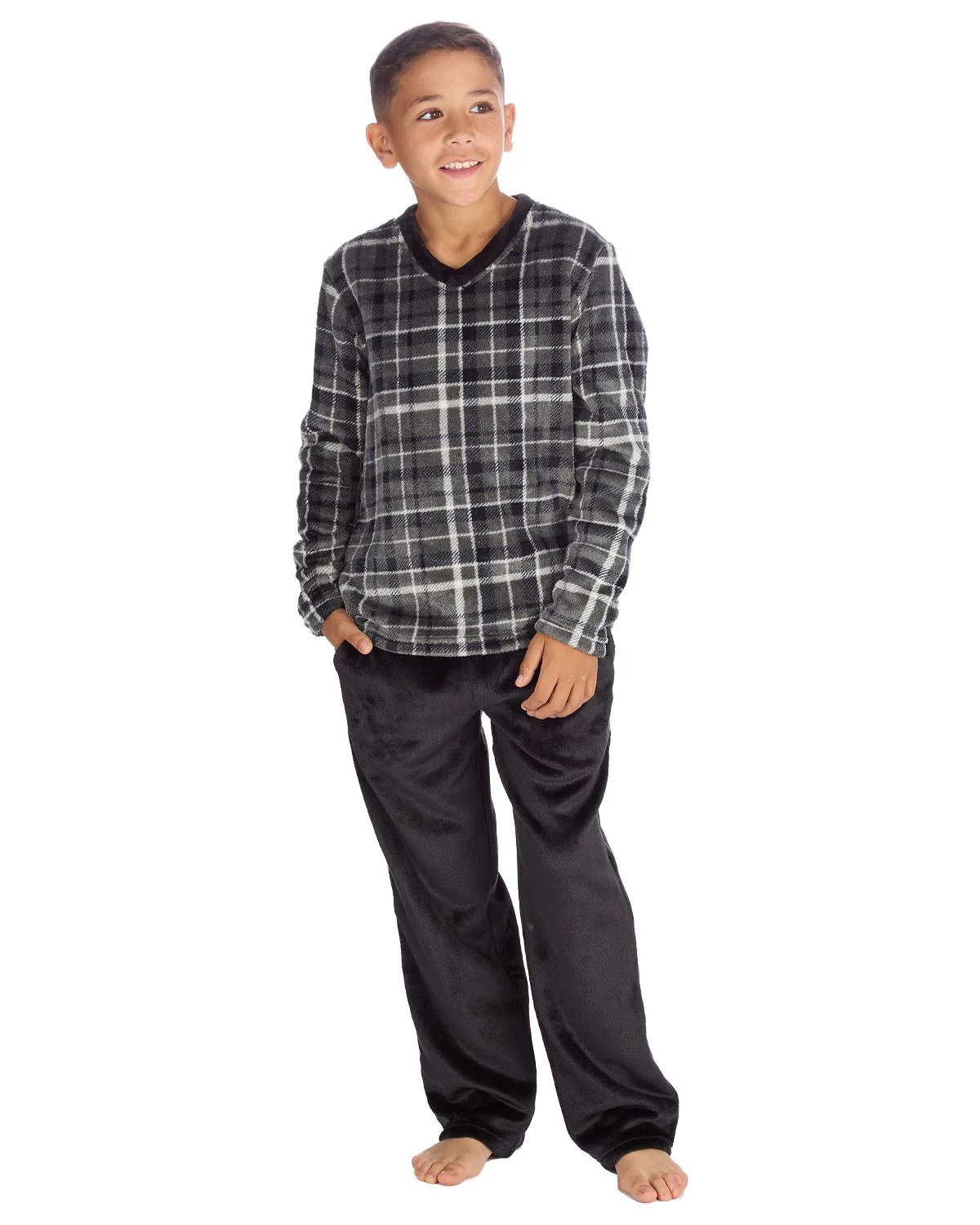 Cargo Bay Boys Polished Fleece Check Pyjamas - Image 26