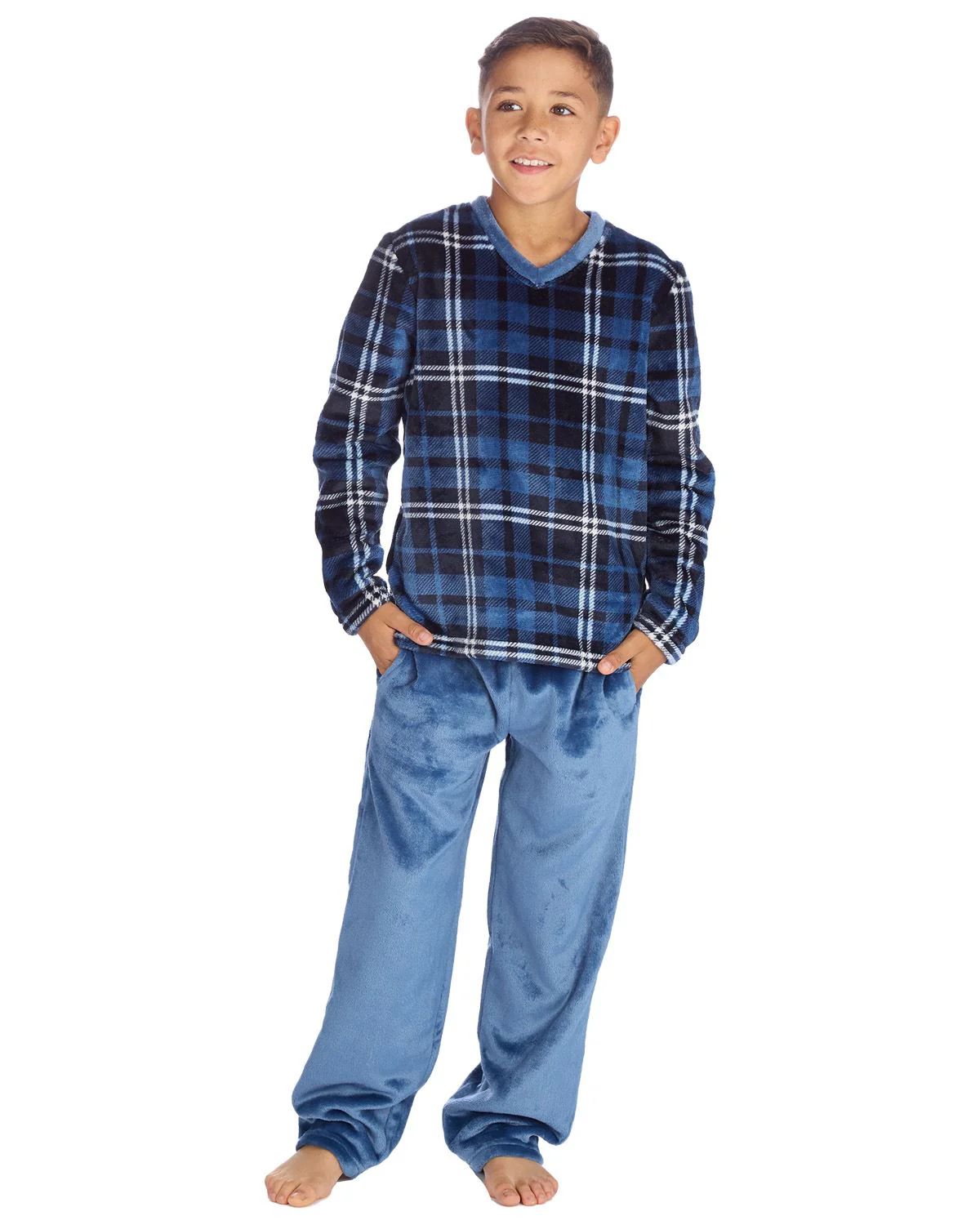 Cargo Bay Boys Polished Fleece Check Pyjamas - Image 28