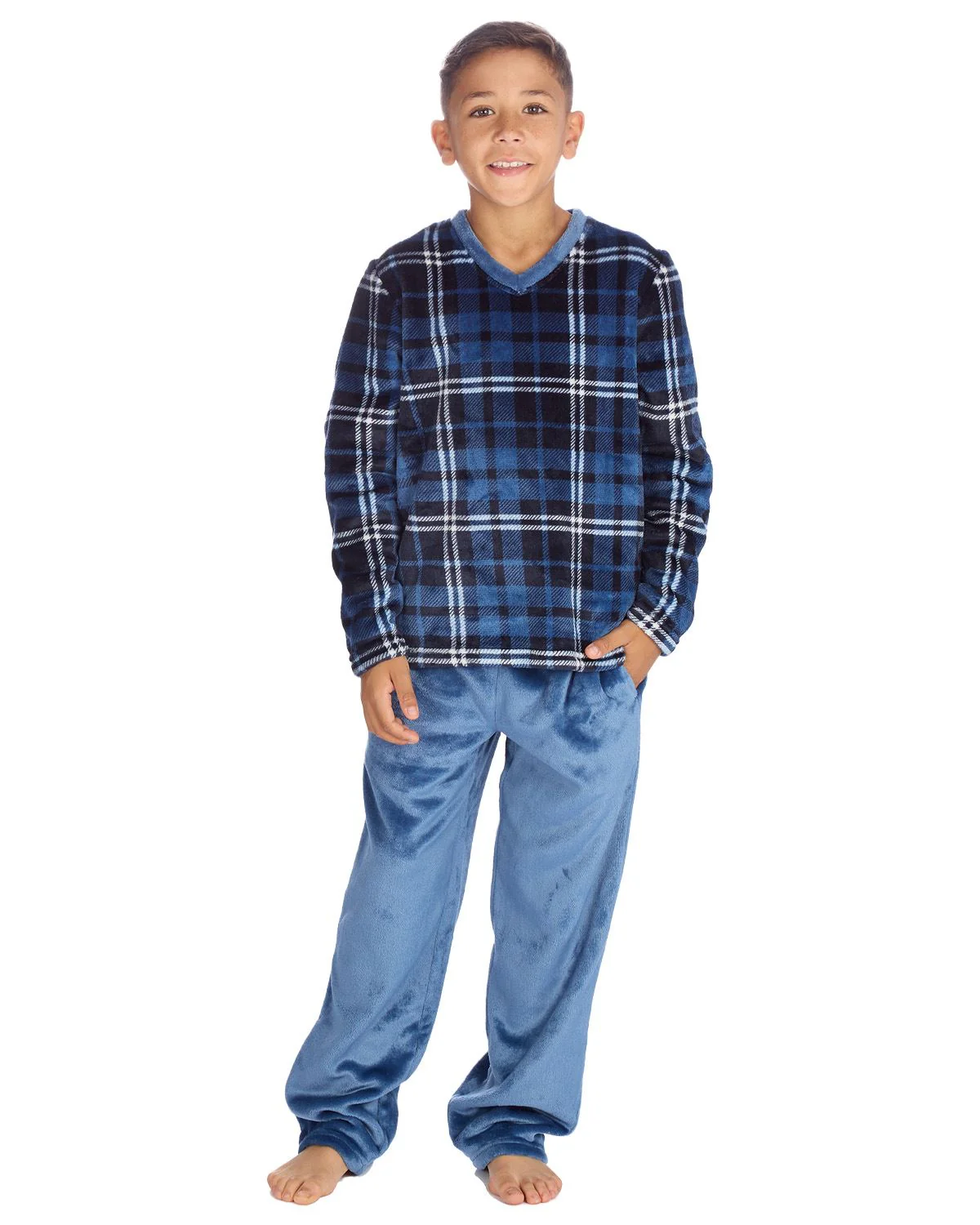 Cargo Bay Boys Polished Fleece Check Pyjamas - Image 30