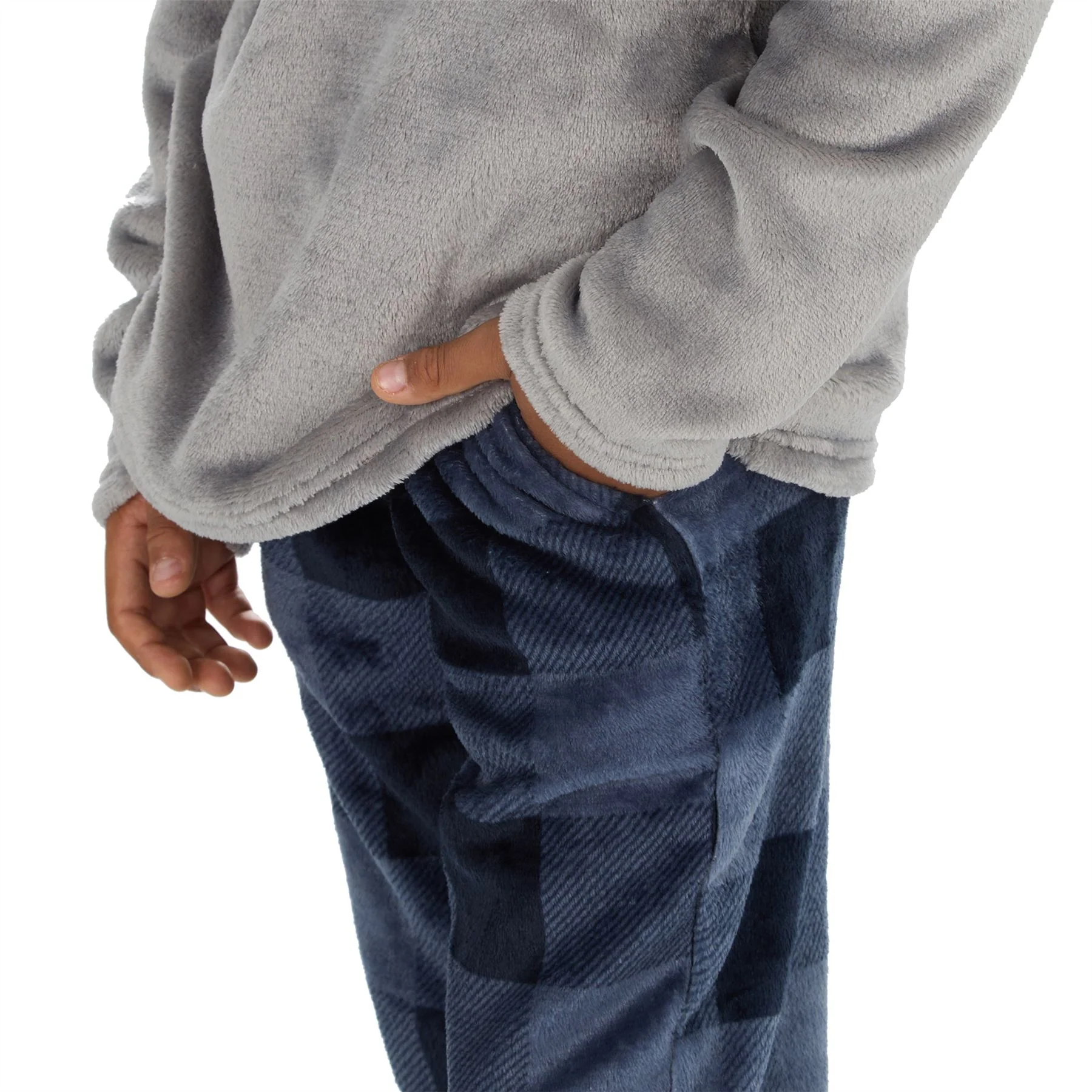 Cargo Bay Boys Polished Fleece Check Pyjamas - Image 7