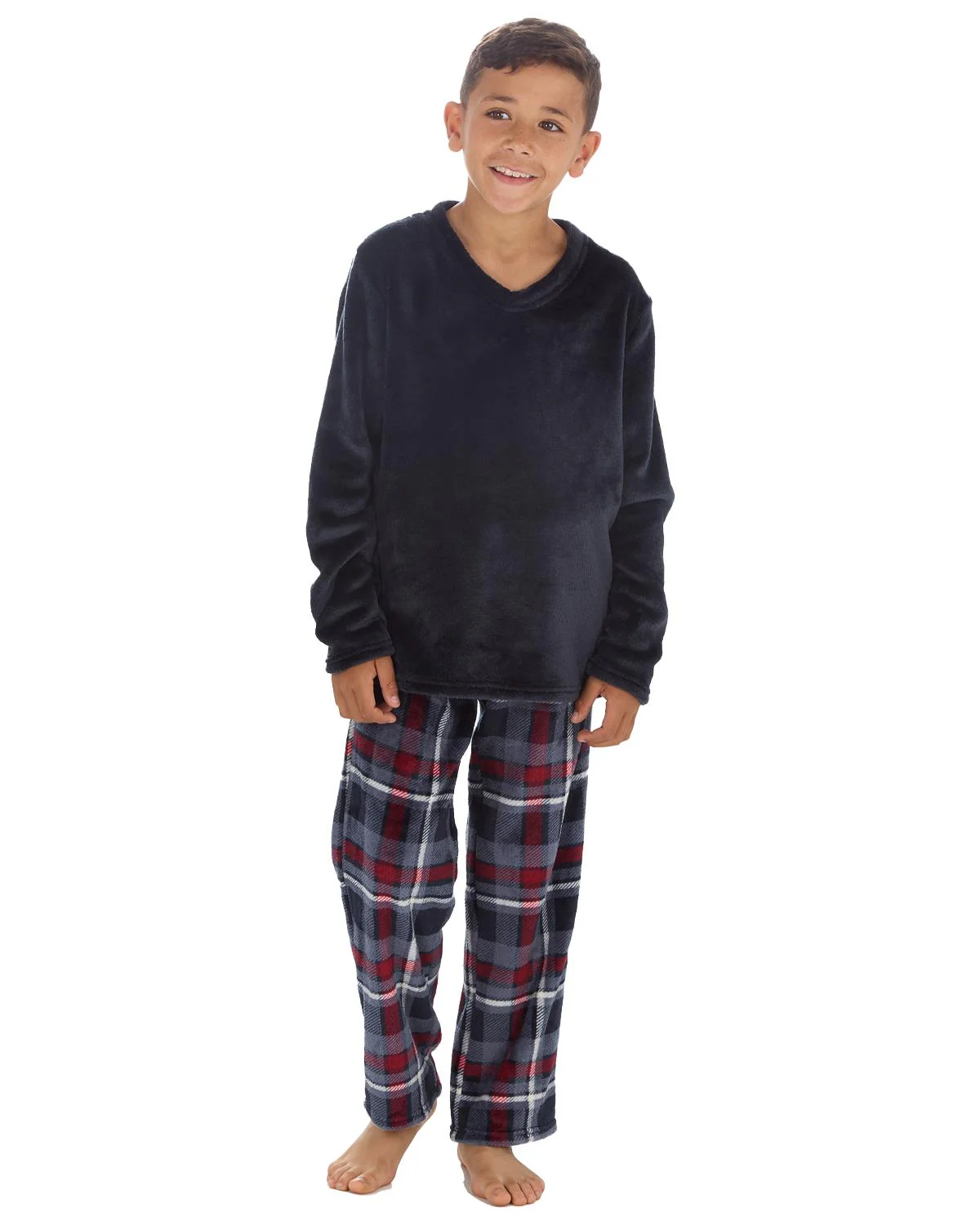 Cargo Bay Boys Polished Fleece Check Pyjamas - Image 8