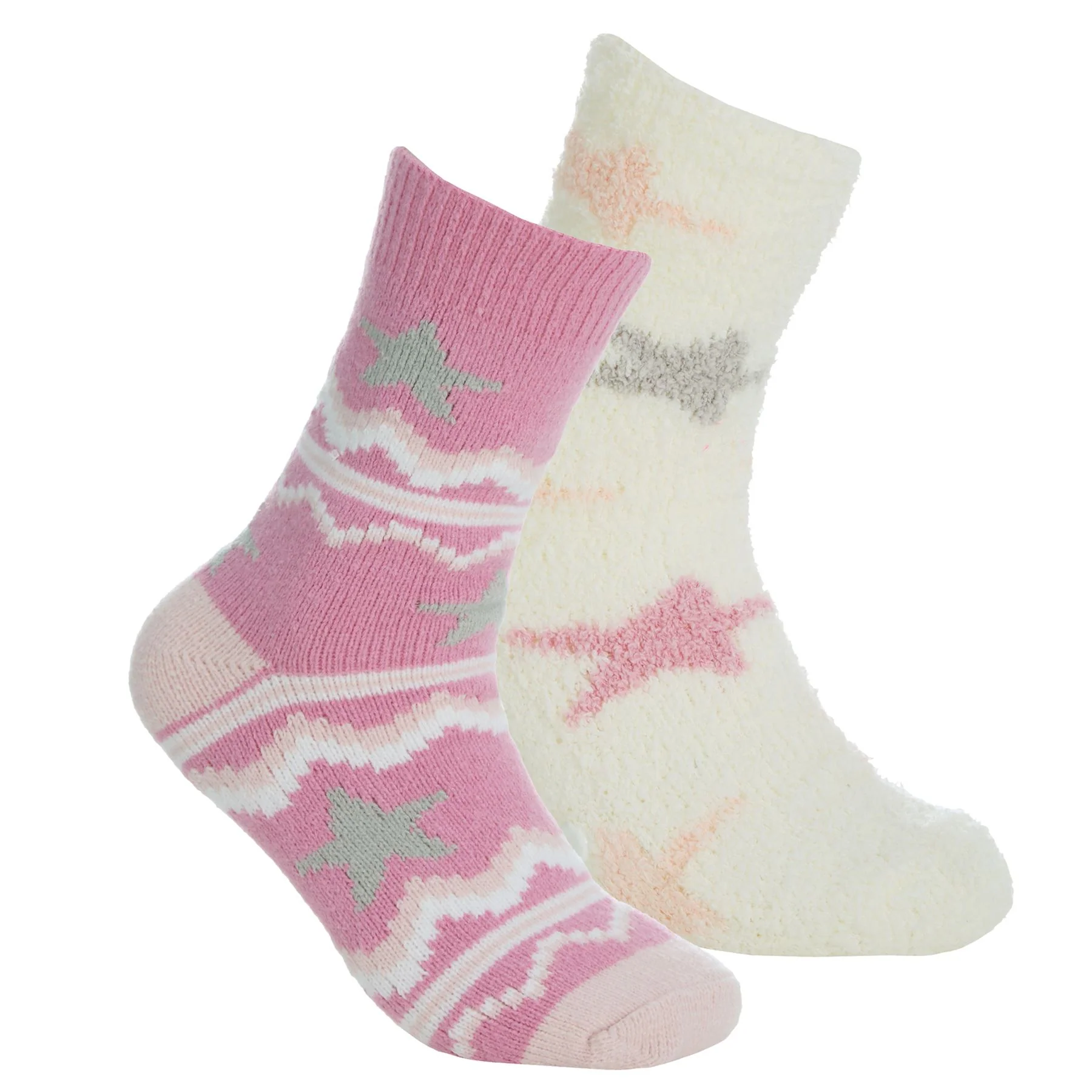 Forever Dreaming 4 Pack Womens Fairisle Cosy Socks - Image 4