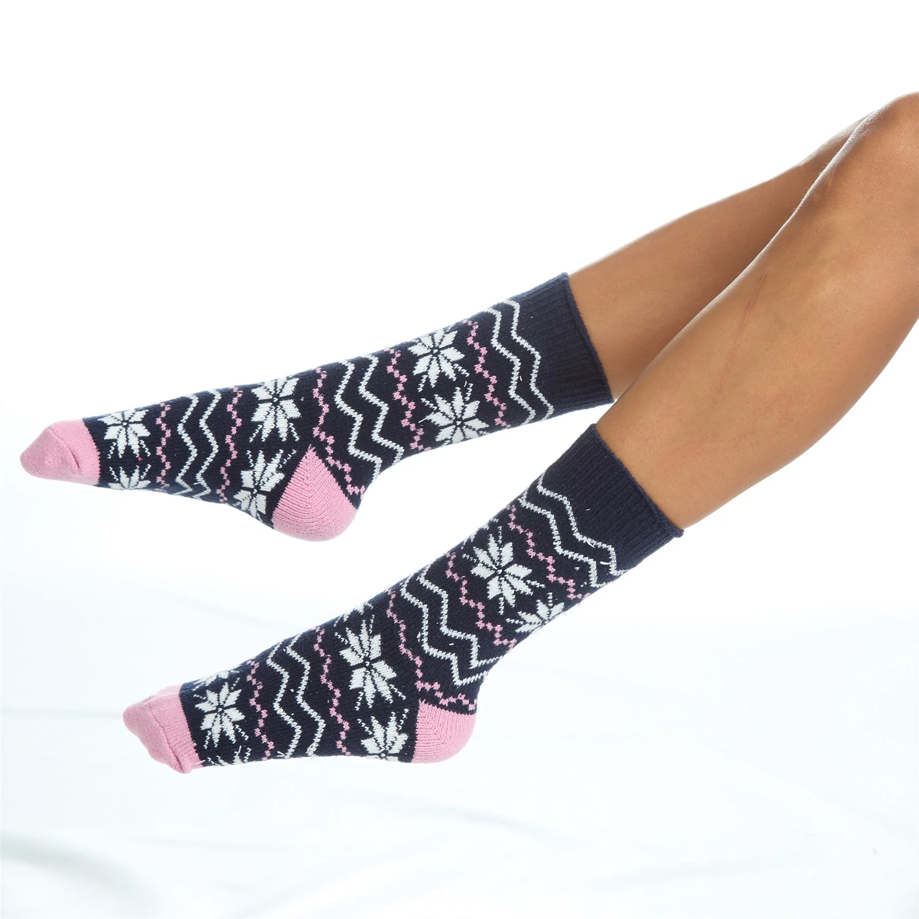 Forever Dreaming 4 Pack Womens Fairisle Cosy Socks - Image 6