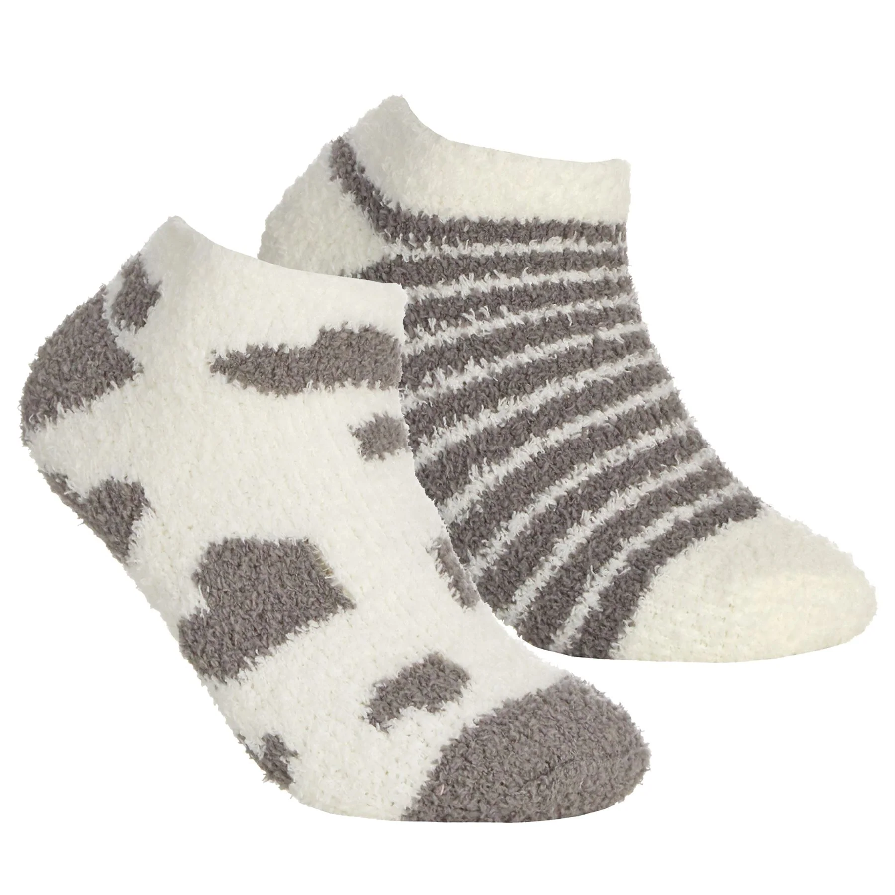 Forever Dreaming 4 Pack Womens Heart Cosy Trainer Socks - Image 3