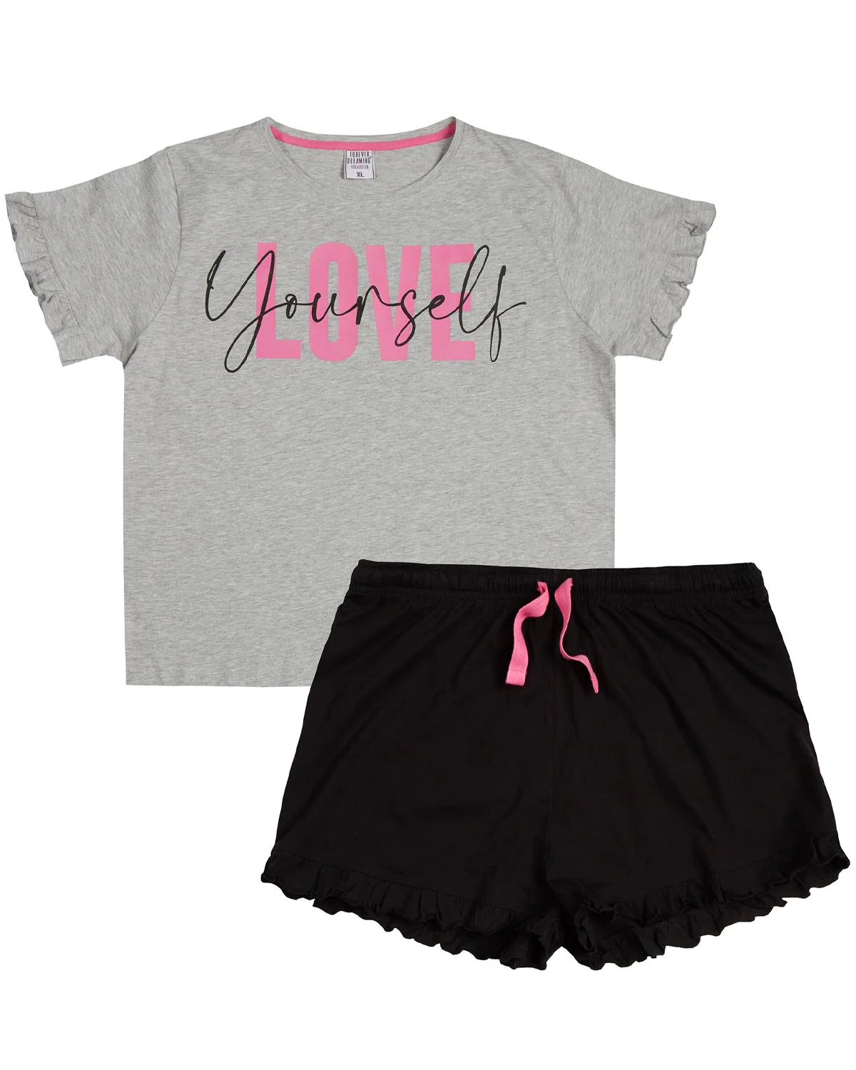 Forever Dreaming Plus Size 'Love Yourself' Short Pyjamas - Image 4