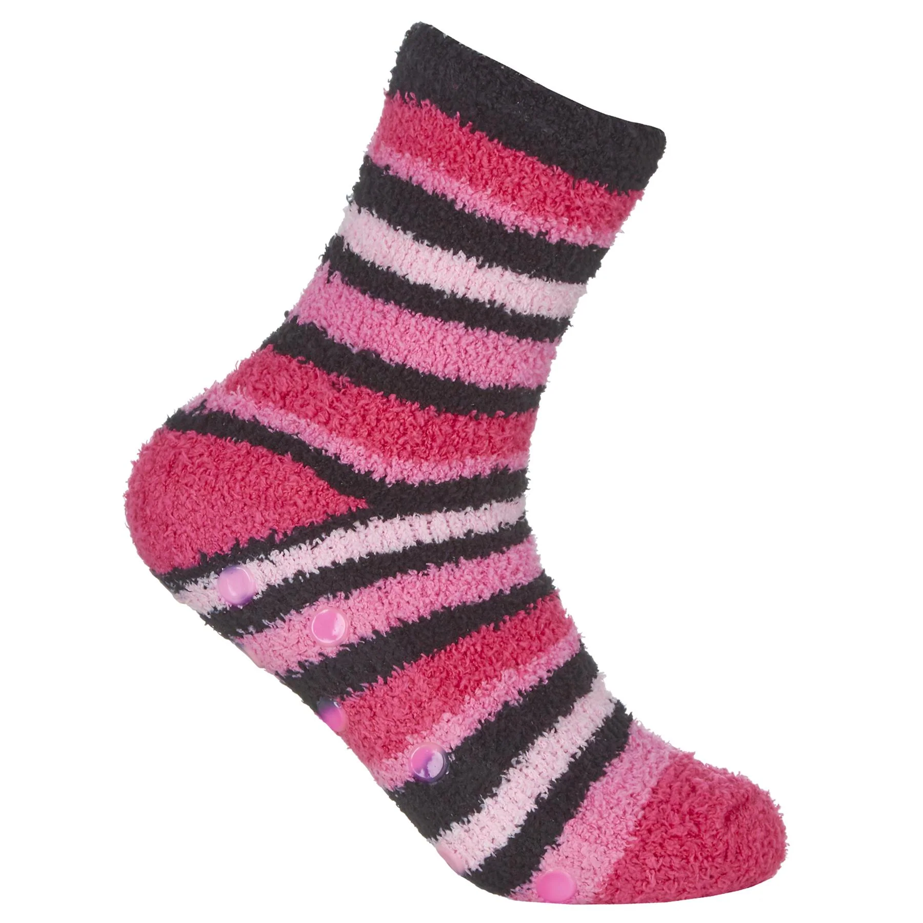 Forever Dreaming Womens 4 Pack Striped Slipper Socks - Image 4