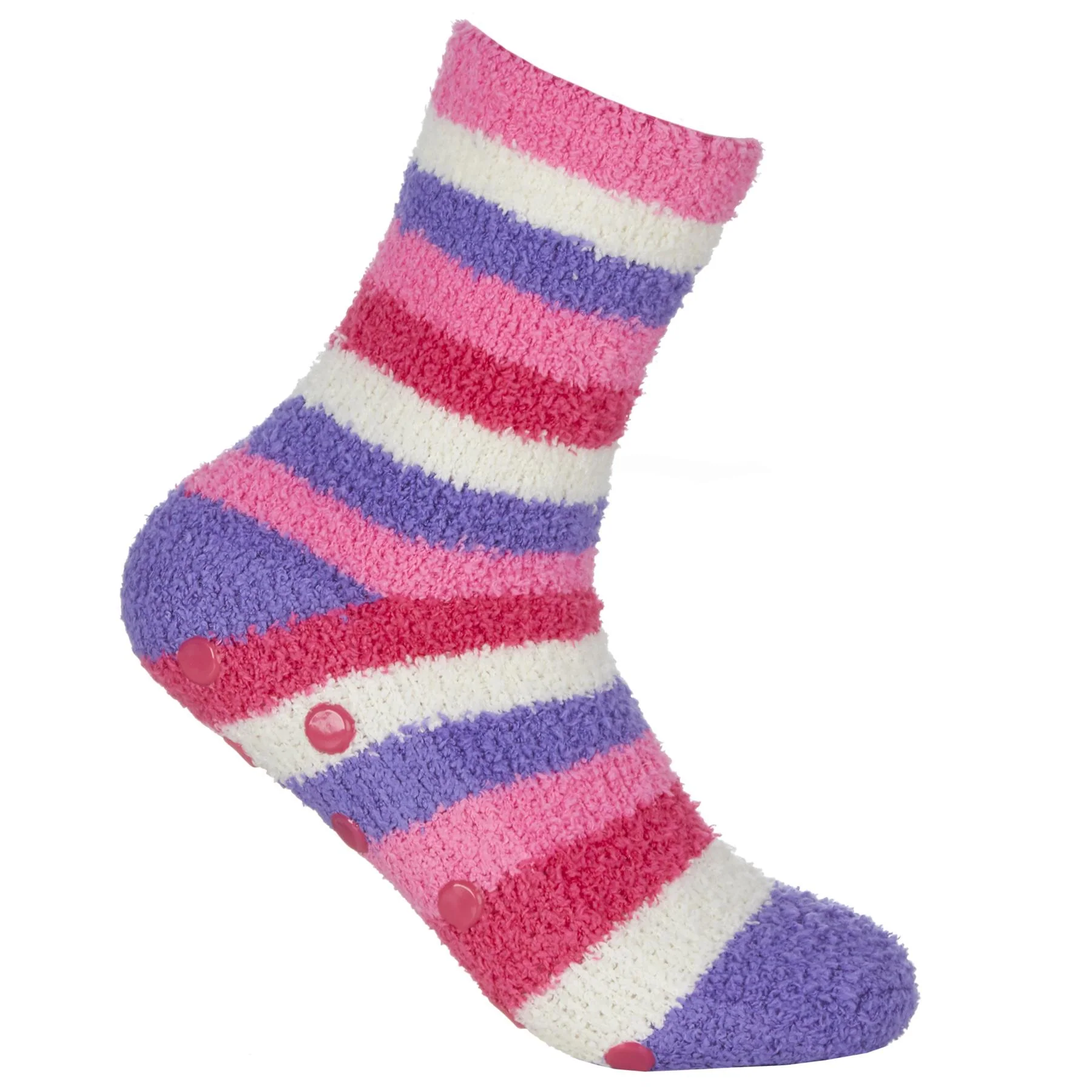 Forever Dreaming Womens 4 Pack Striped Slipper Socks - Image 6