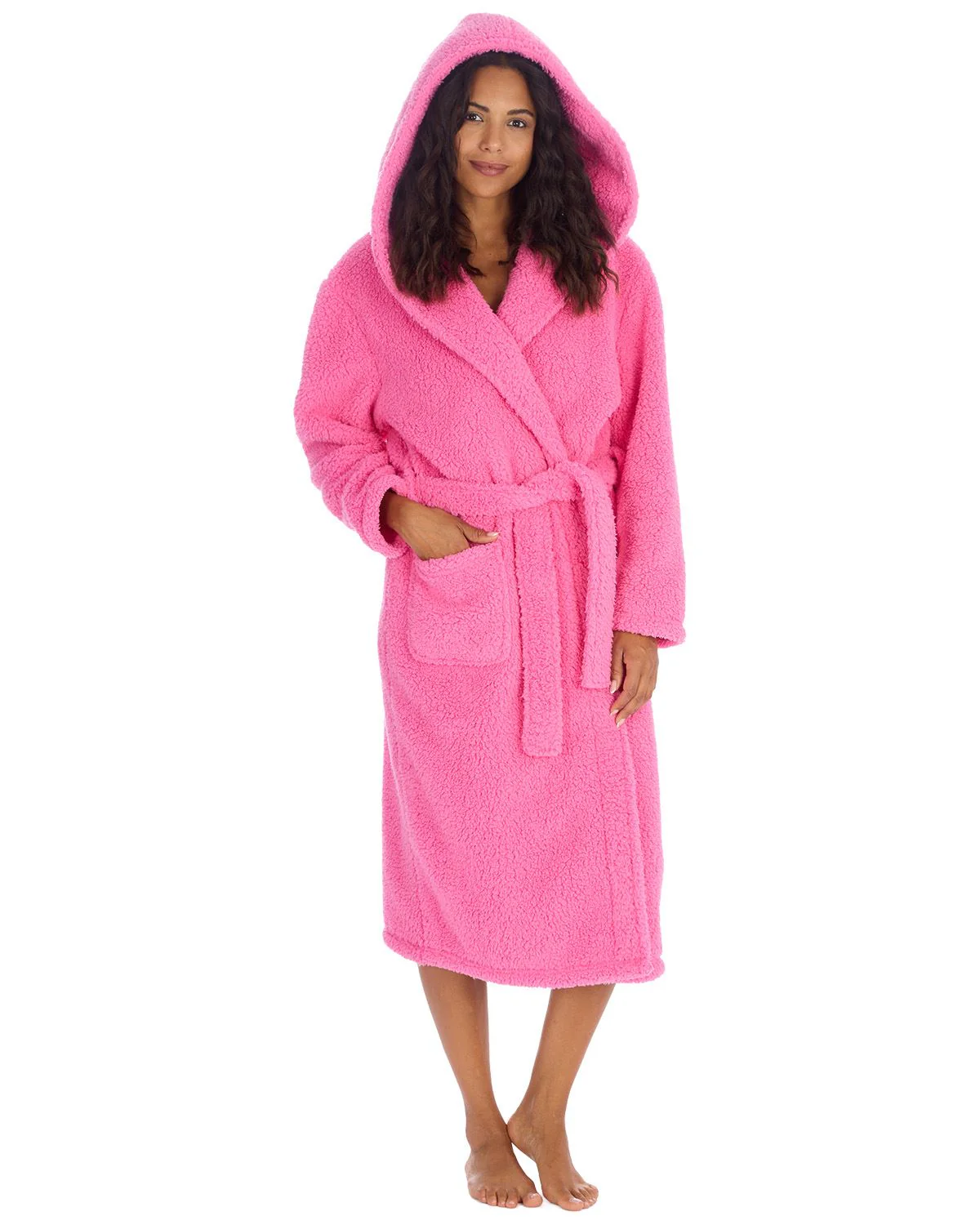 Huggable Womens Borg Dressing Gown - Image 3