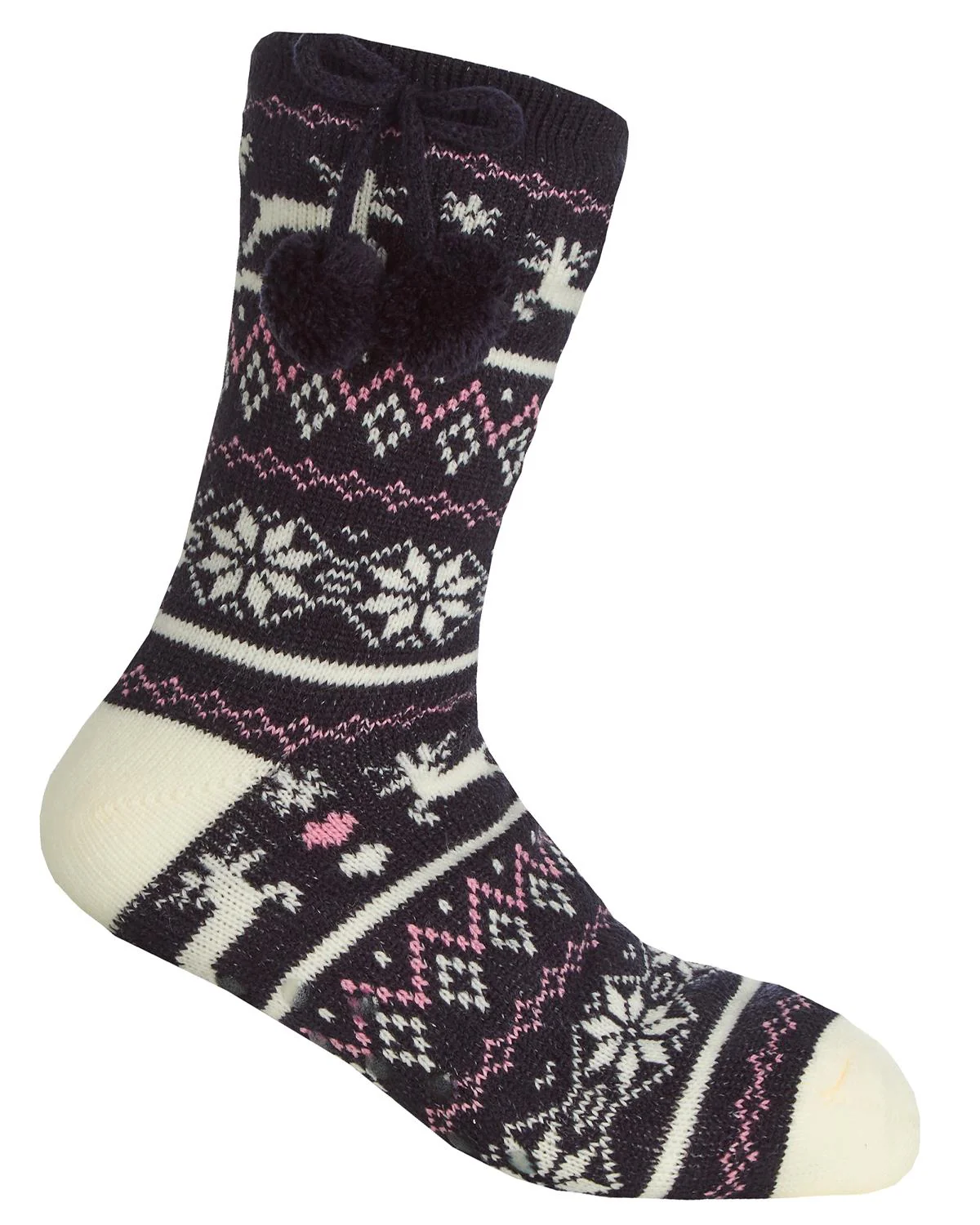Forever Dreaming Womens Fairisle Slipper Socks - Image 3