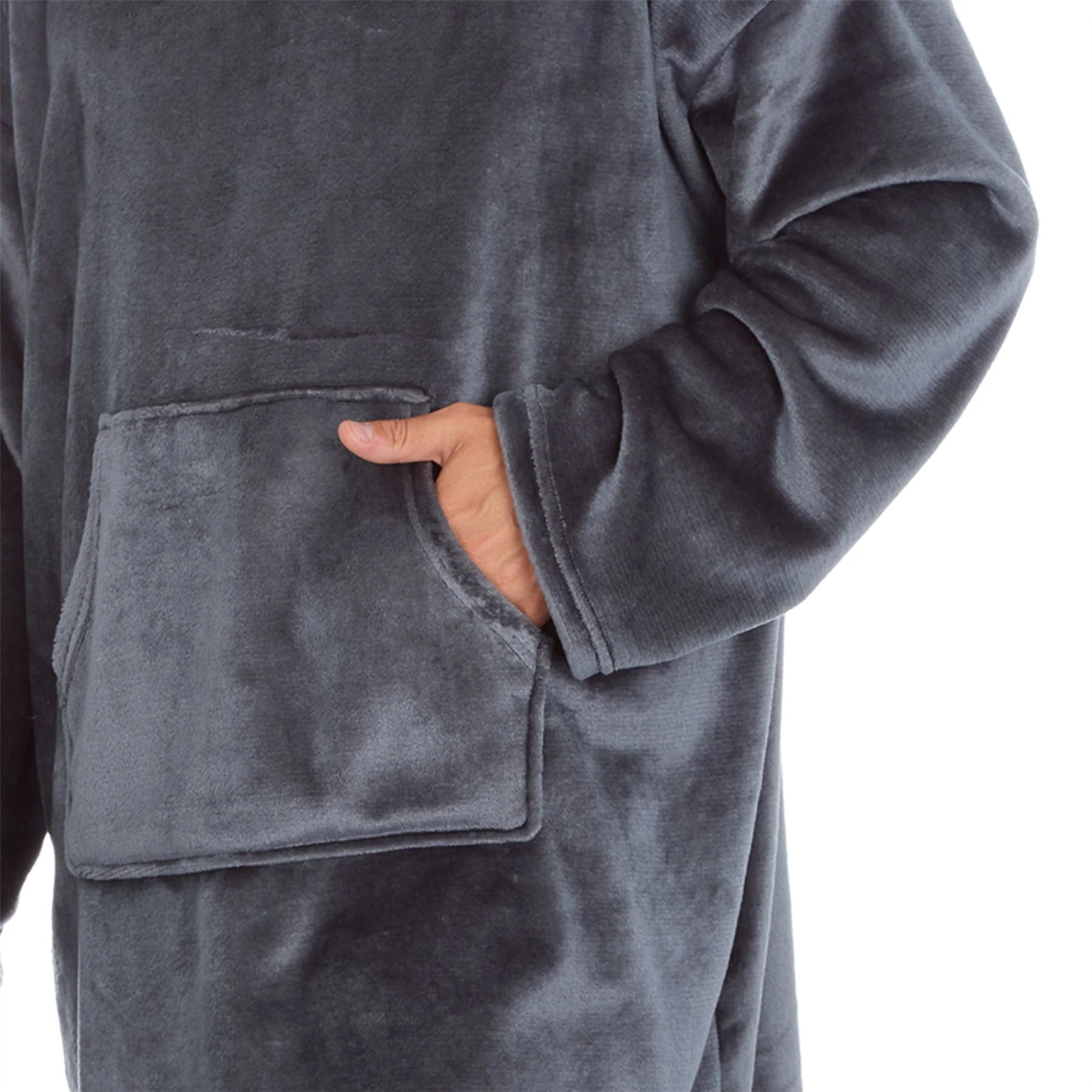 Huggable Mens Polished Fleece Oversized Hoodie - Image 11