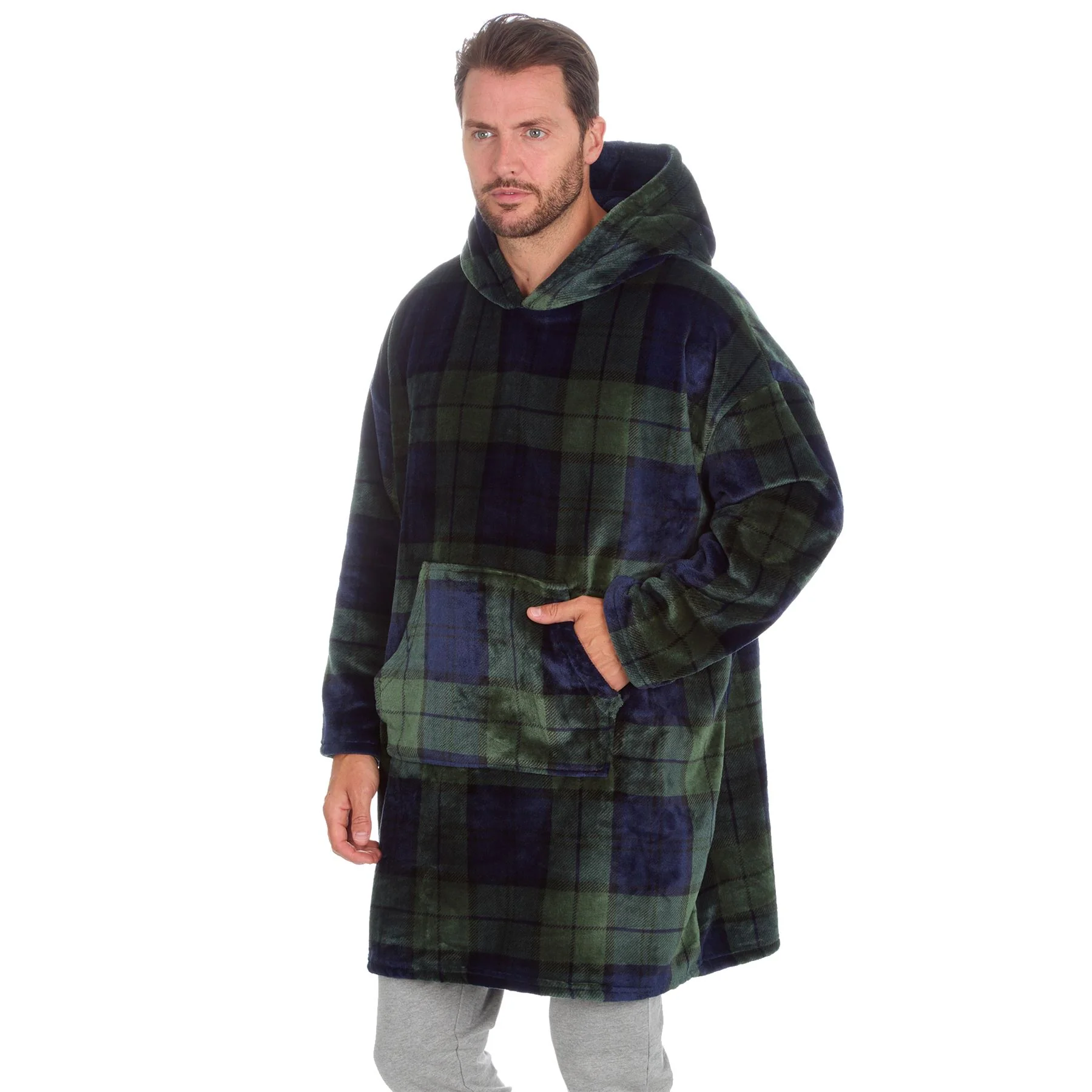 Huggable Mens Polished Fleece Oversized Hoodie - Image 13