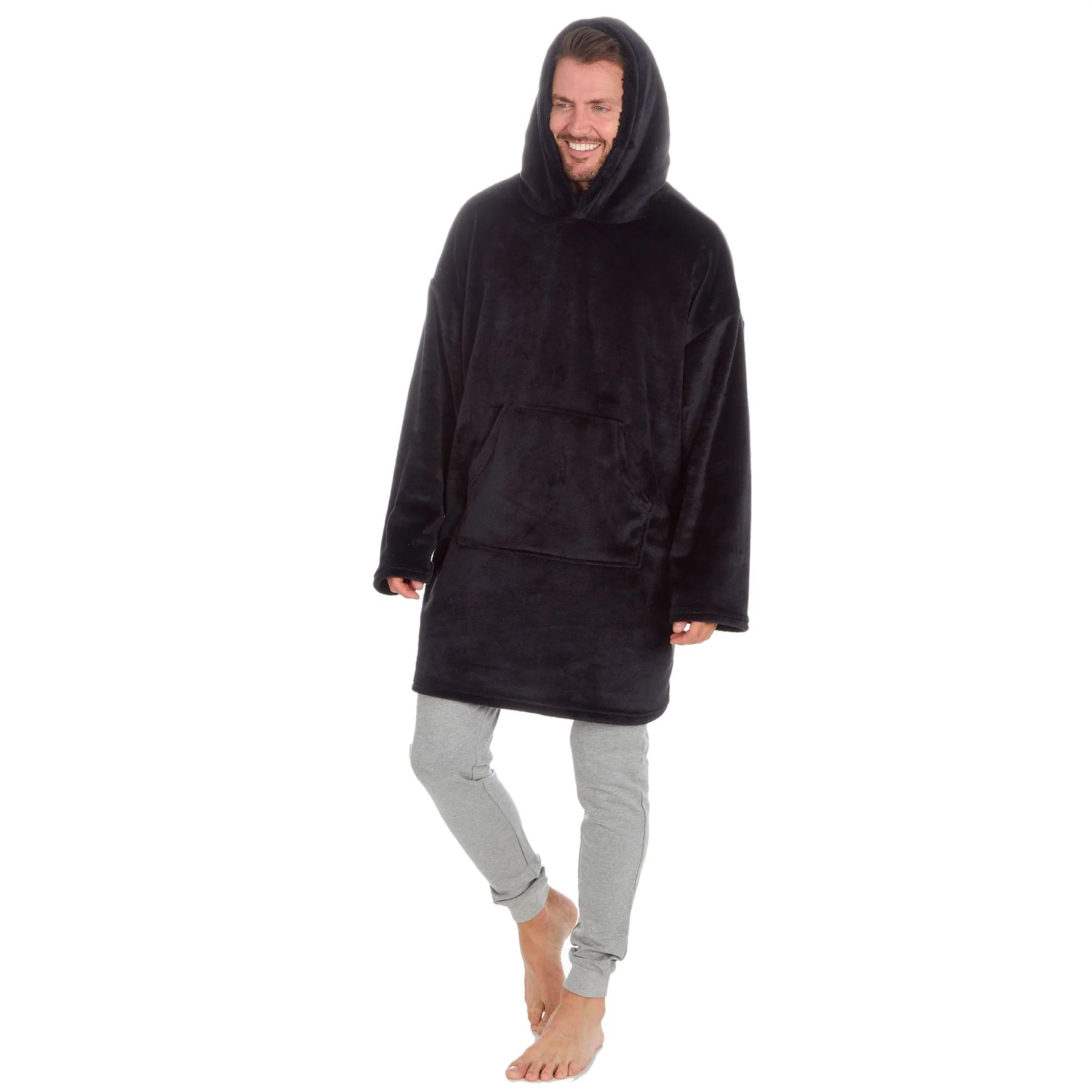 Huggable Mens Polished Fleece Oversized Hoodie - Image 4