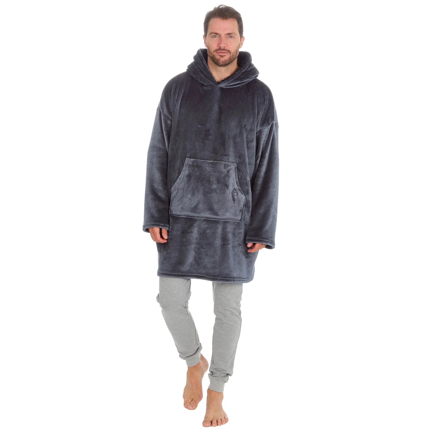 Huggable Mens Polished Fleece Oversized Hoodie - Image 8