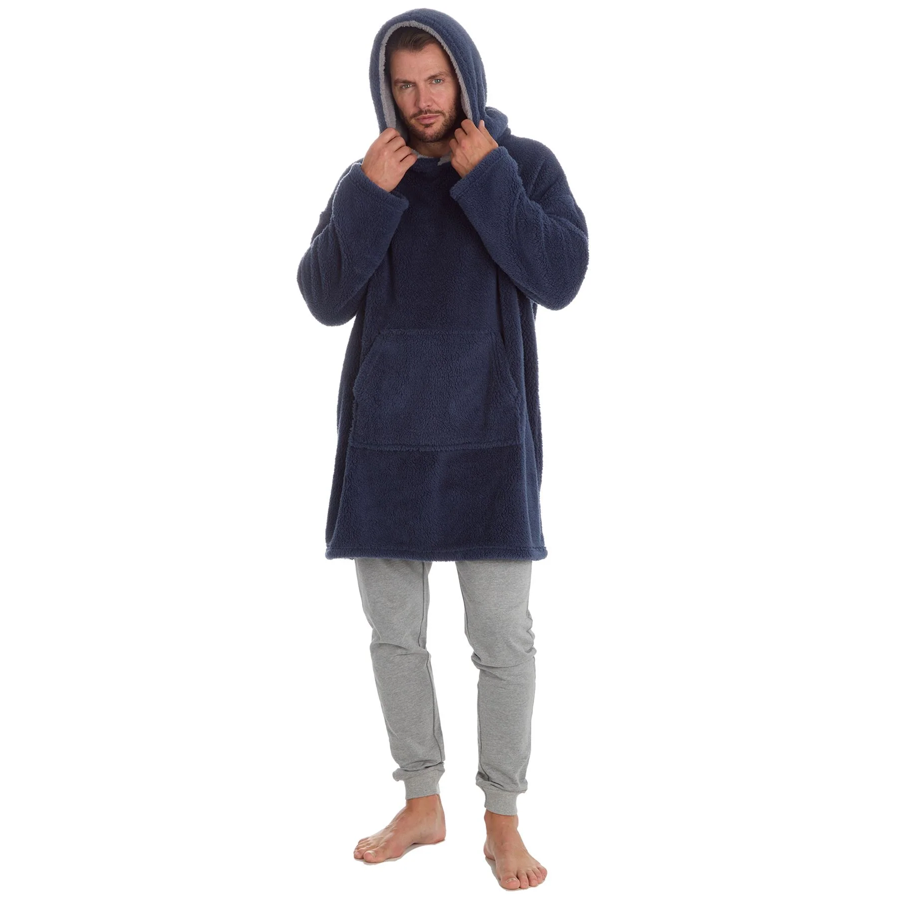 Huggable Mens Snuggle Fleece Oversized Hoodie - Image 11