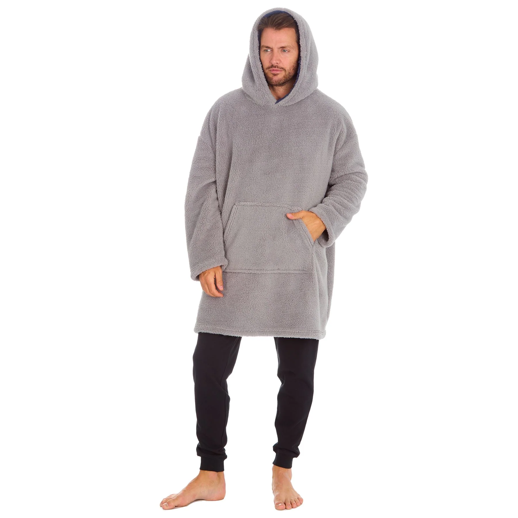 Huggable Mens Snuggle Fleece Oversized Hoodie - Image 6