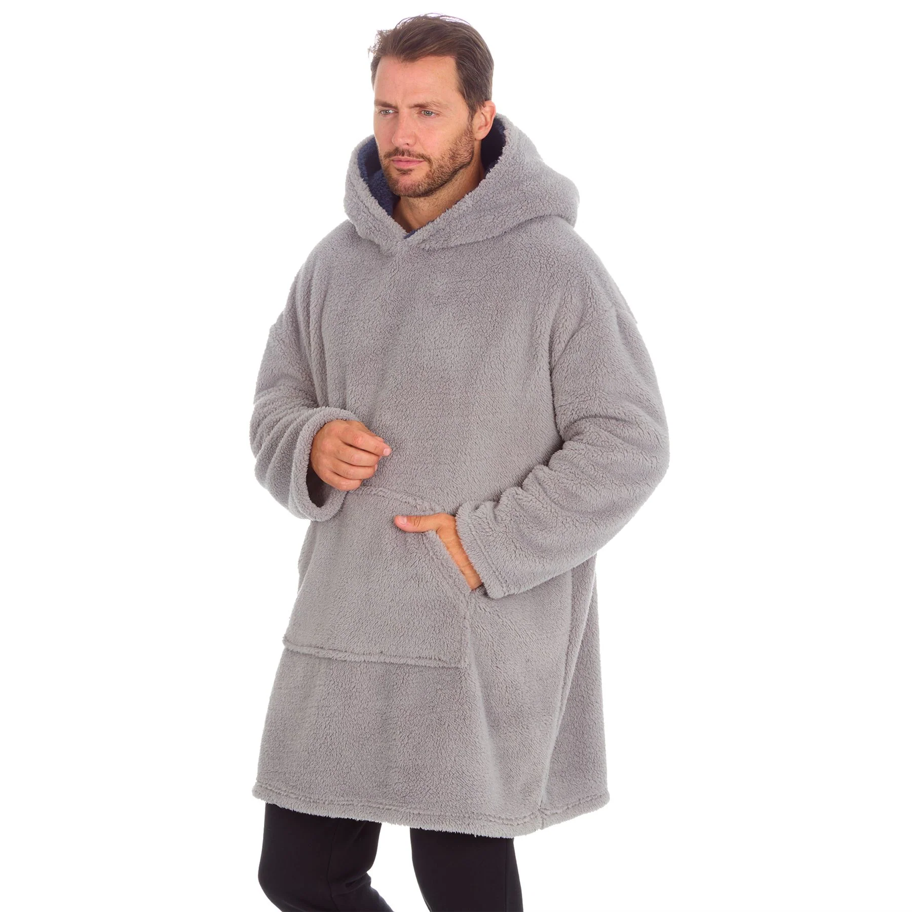 Huggable Mens Snuggle Fleece Oversized Hoodie - Image 7