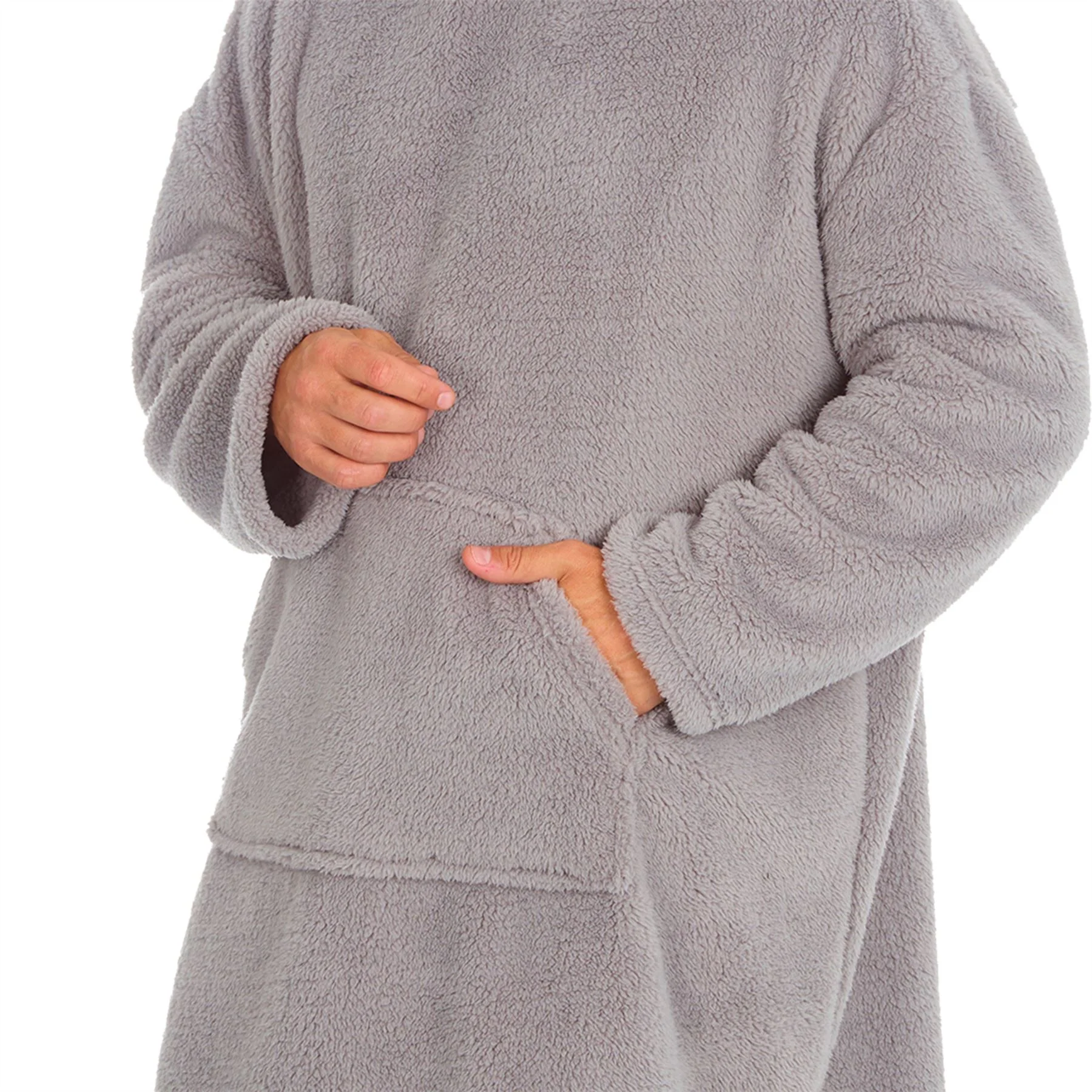 Huggable Mens Snuggle Fleece Oversized Hoodie - Image 8