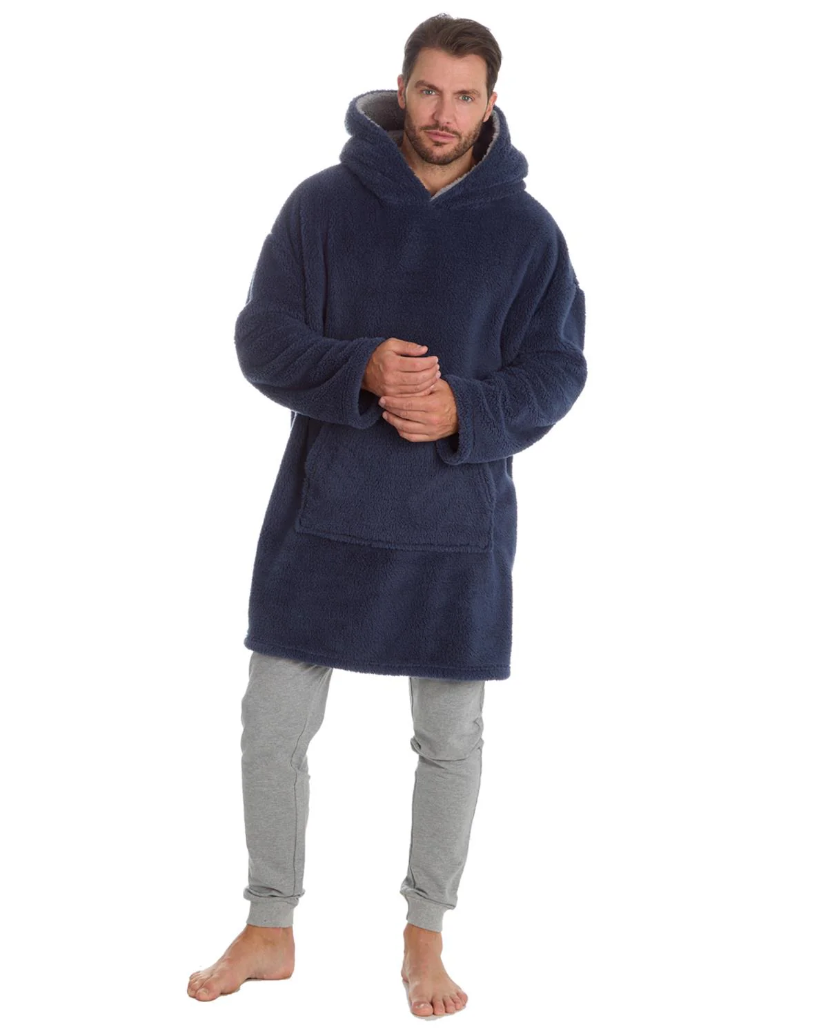 Huggable Mens Snuggle Fleece Oversized Hoodie - Image 9