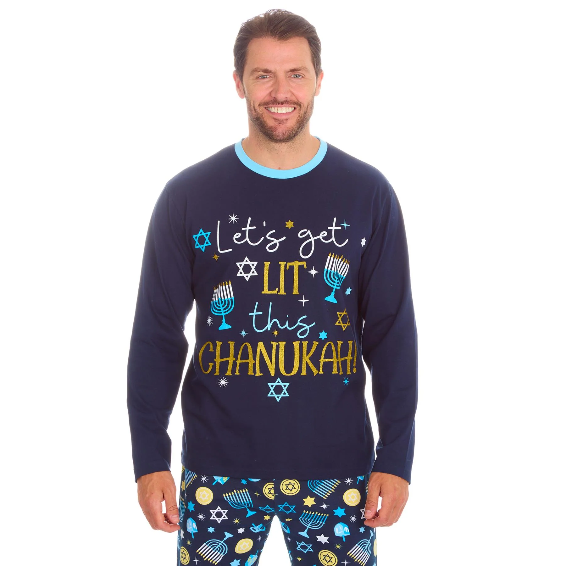 Mens Happy Hanukkah Pyjamas - Image 4
