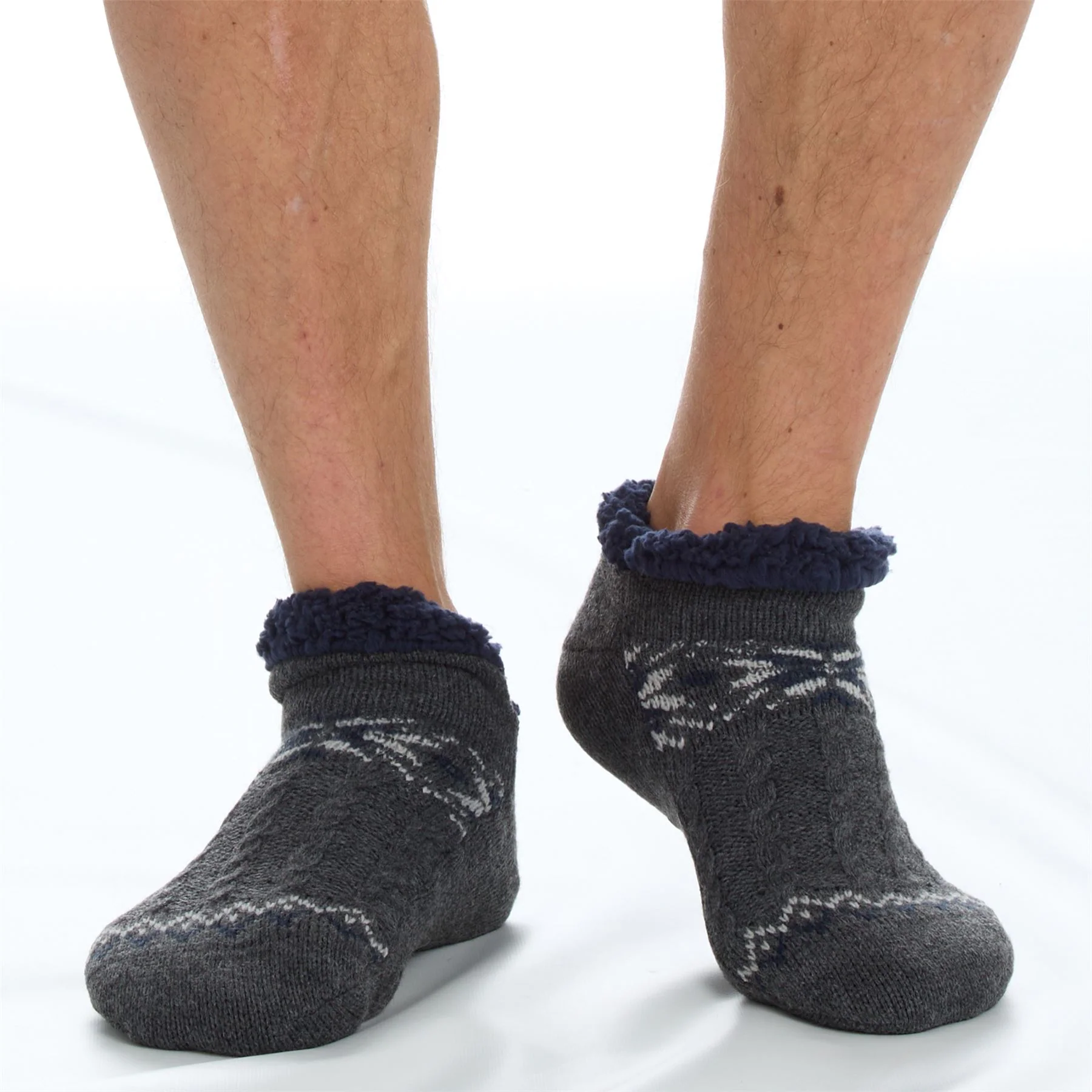 Pierre Roche Mens Sherpa Lined Ankle Socks - Image 8