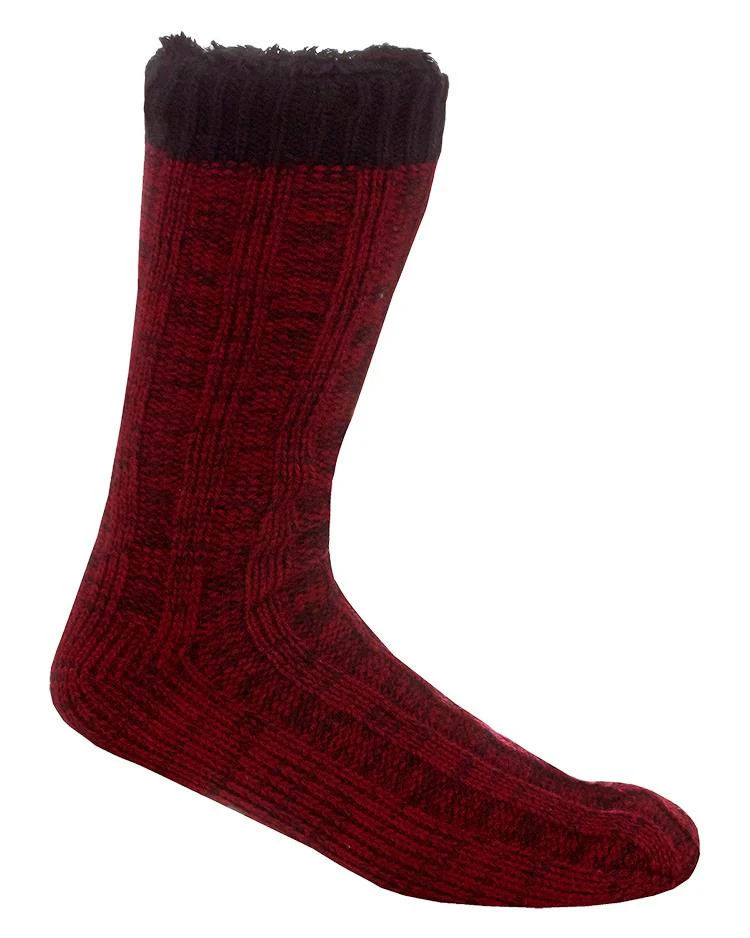 Pierre Roche Mens Sherpa Lined Lounge Socks - Image 5