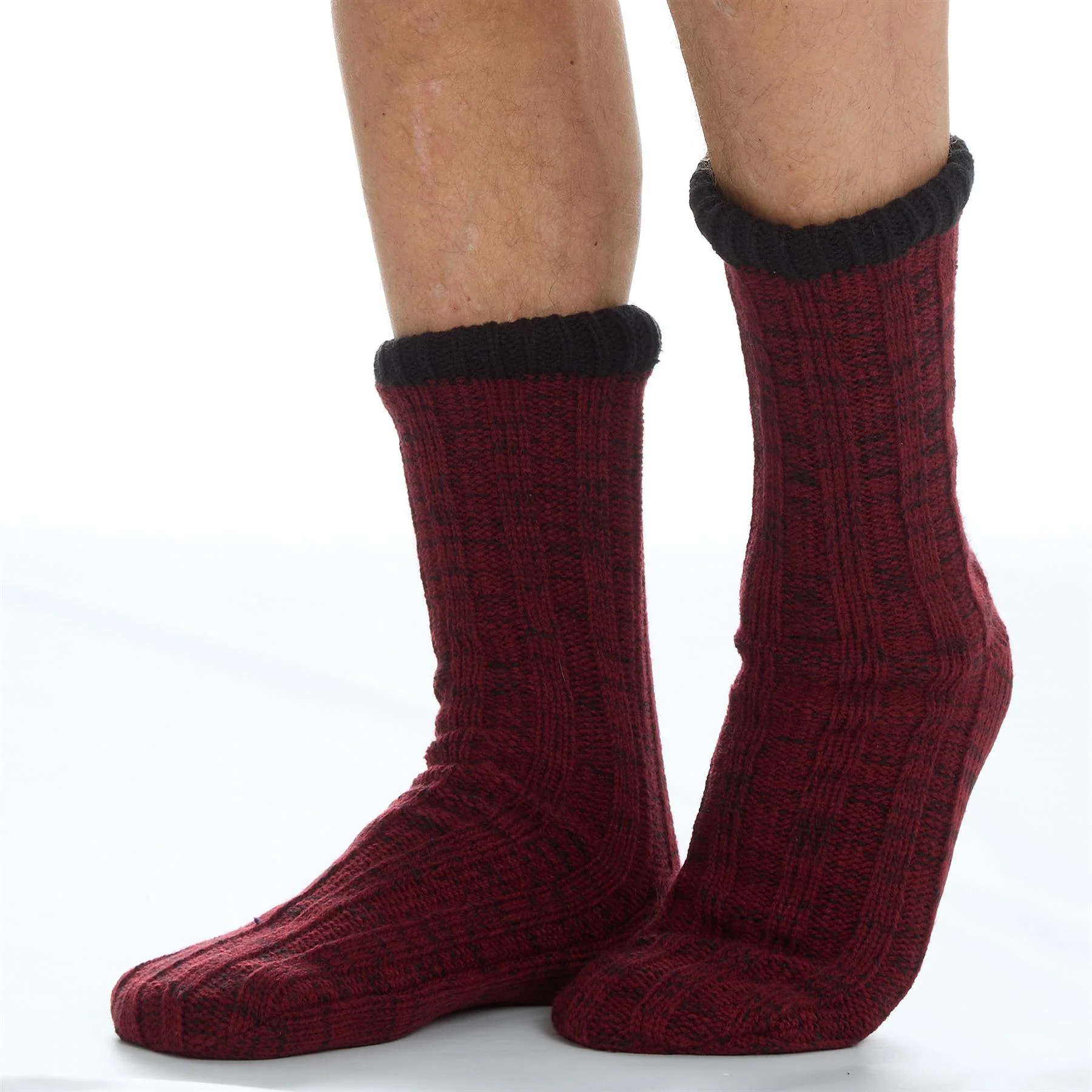 Pierre Roche Mens Sherpa Lined Lounge Socks - Image 7