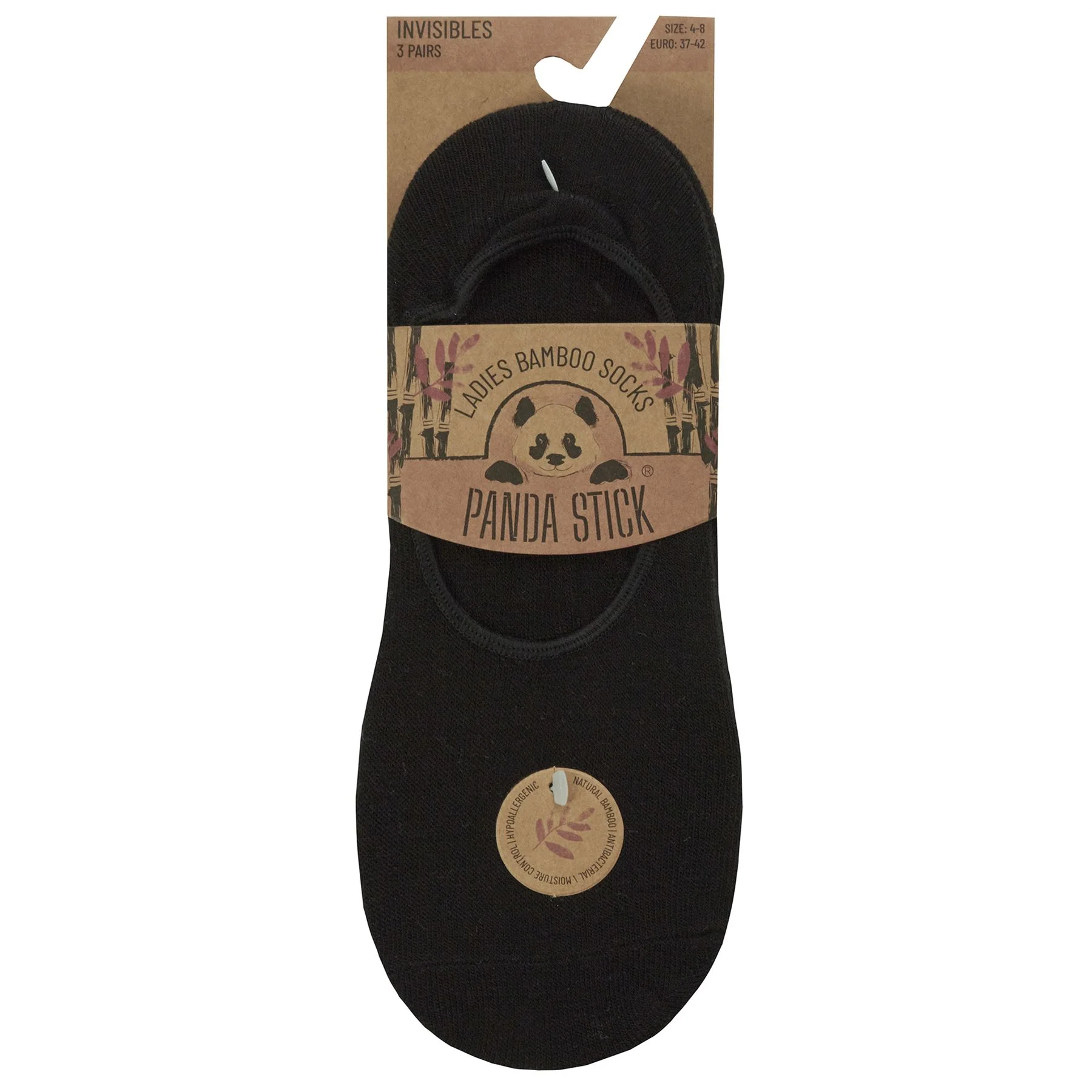 Womens 6 Pack Bamboo Invisible Trainer Socks - Image 3