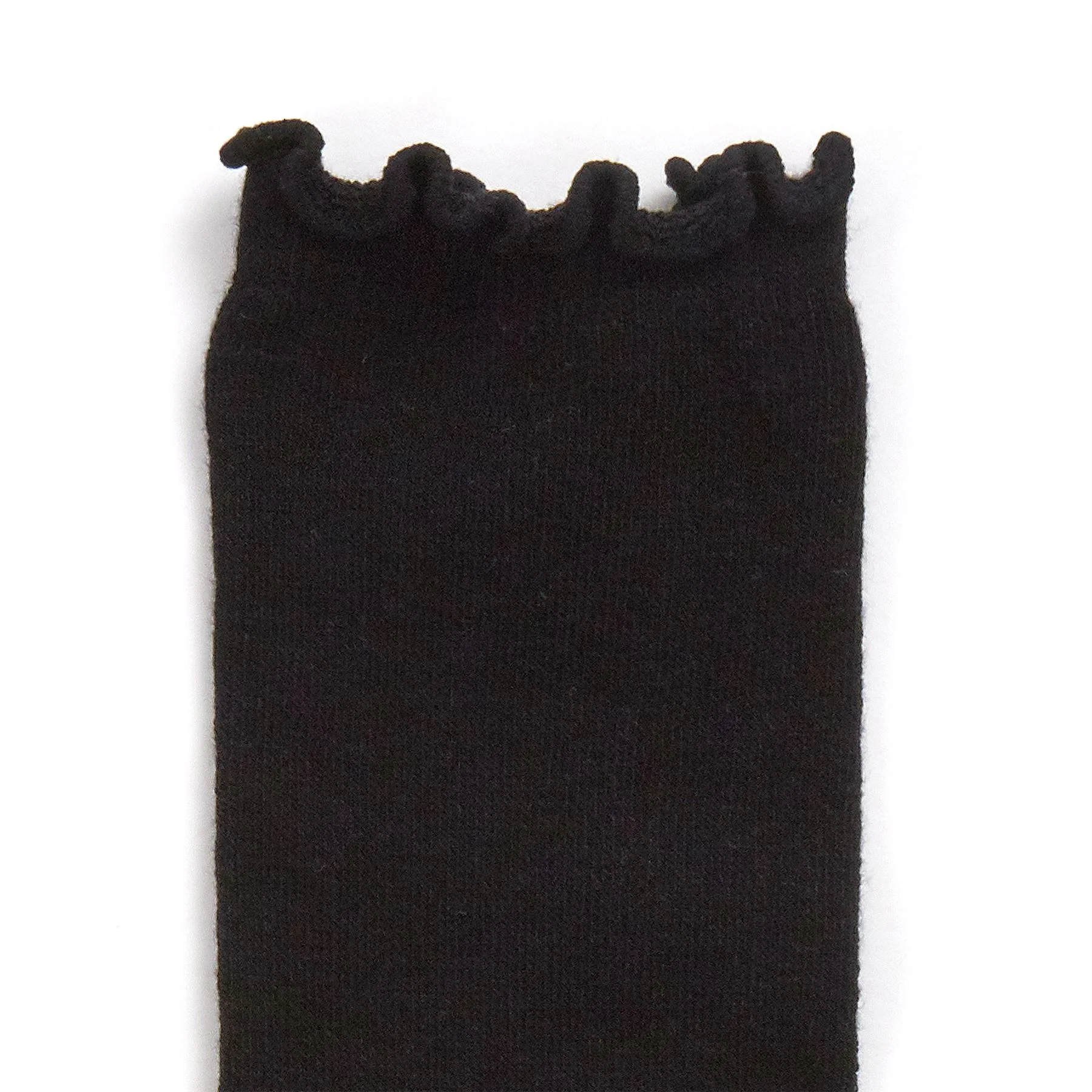 Womens 6 Pack Black Bamboo Frilly Socks - Image 3