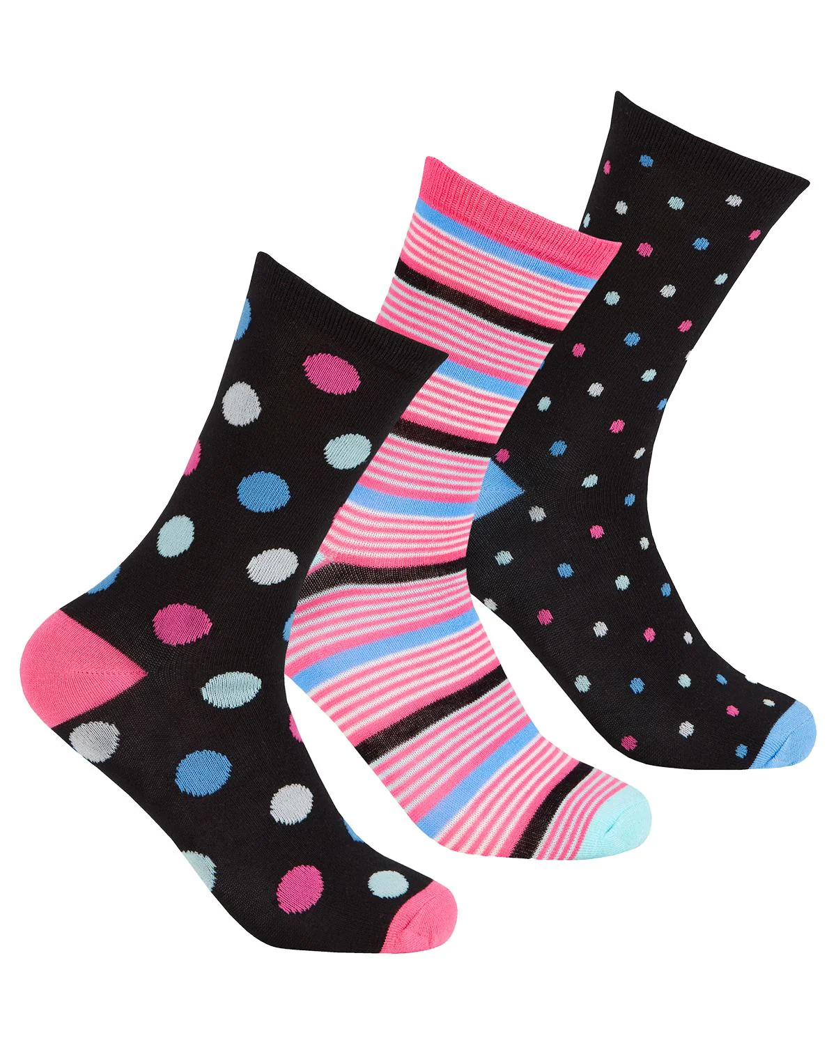 Womens 6 Pack Spot Mix Bamboo Socks - Image 3