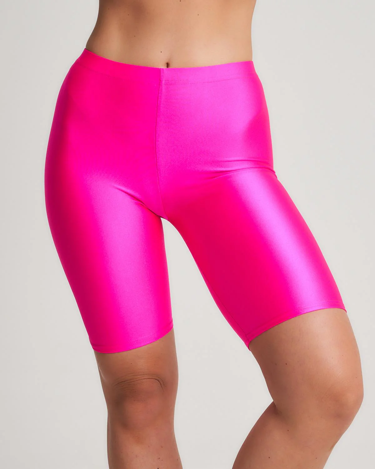 Womens Classic Shiny Lycra Cycling Shorts - Image 10