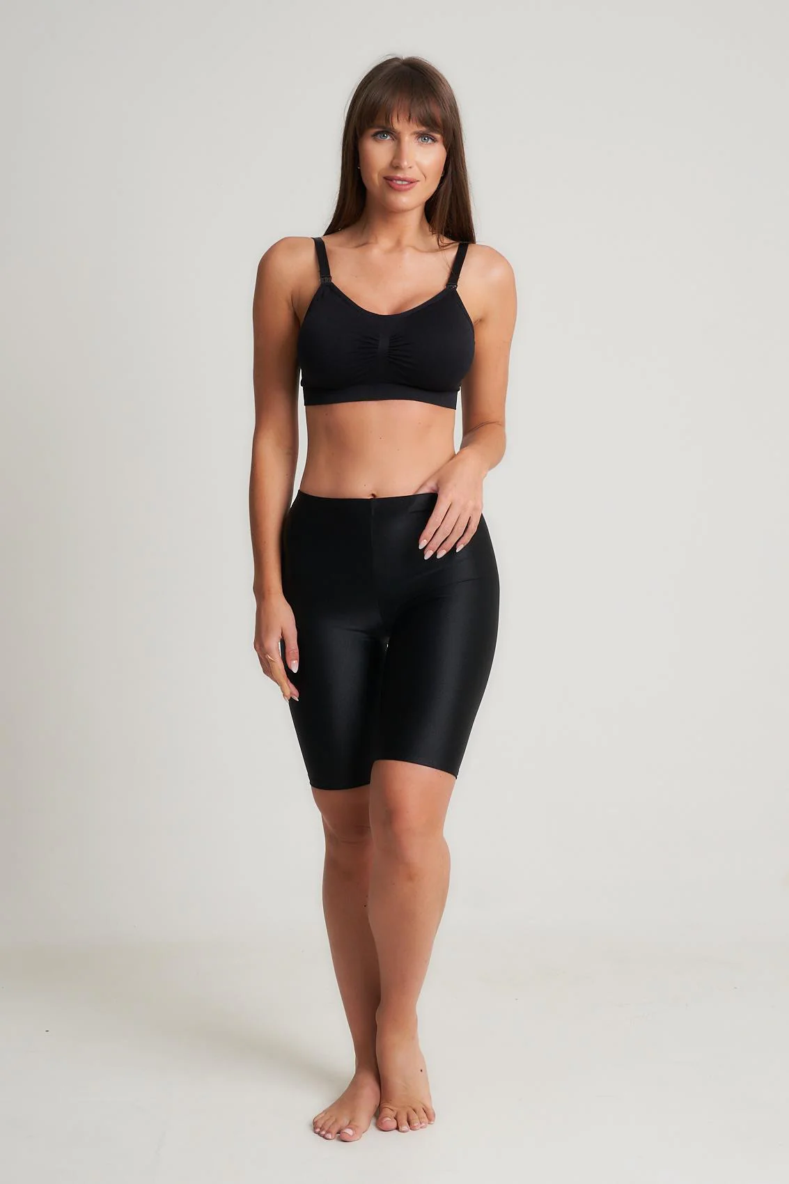 Womens Classic Shiny Lycra Cycling Shorts - Image 3