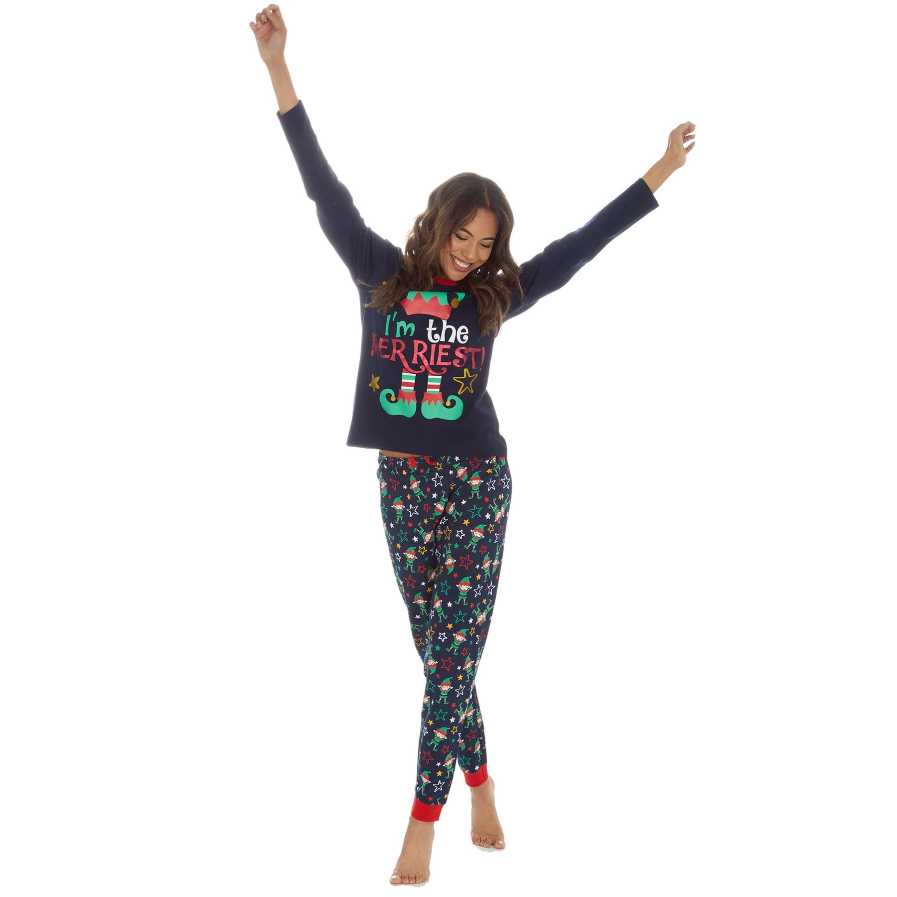 Womens Elf Christmas Pyjamas - Image 3